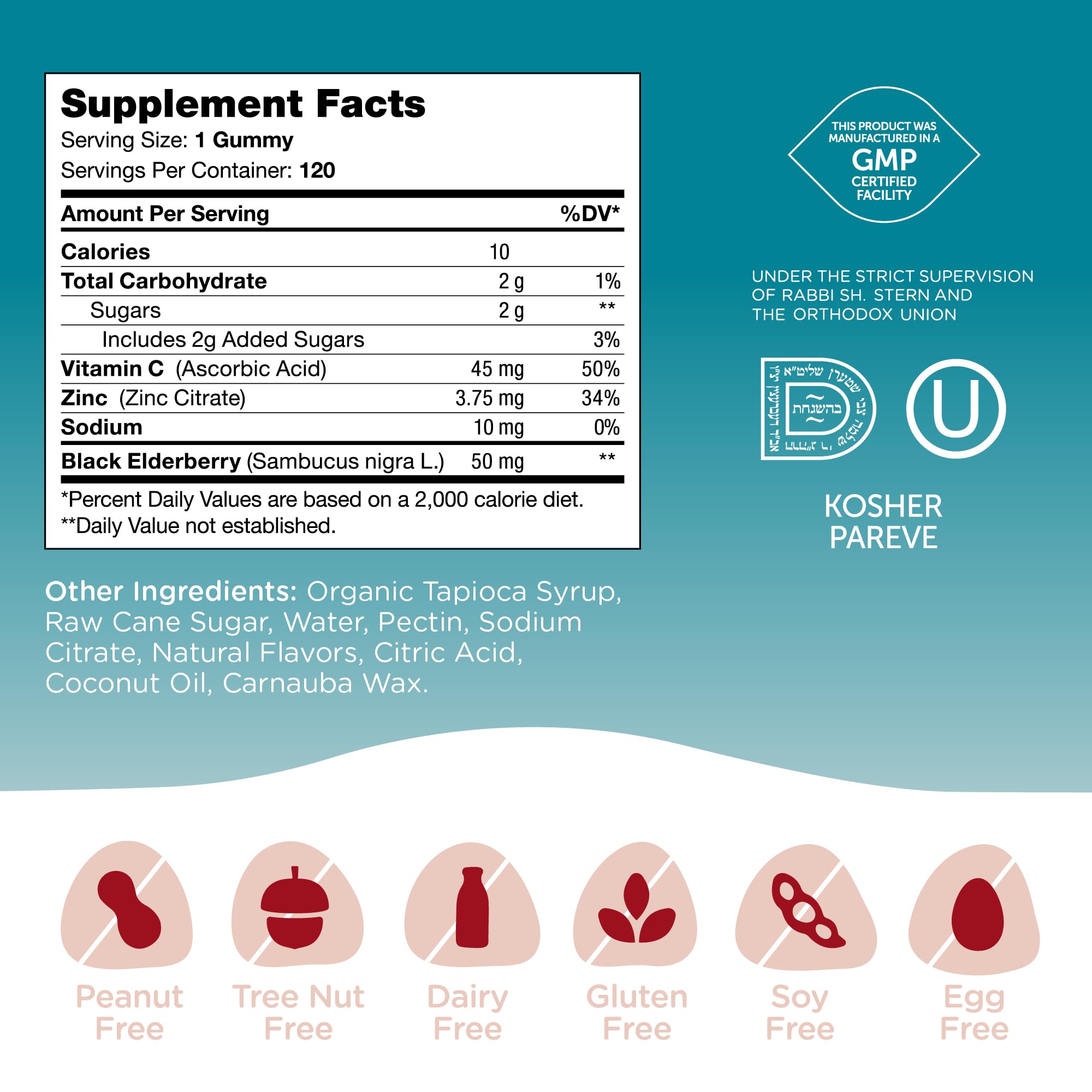 Foto 5 | Gummies Zahler Chapter One Refuerzan el Sistema Inmunitario para Niños y Adultos 120 - Venta Internacional