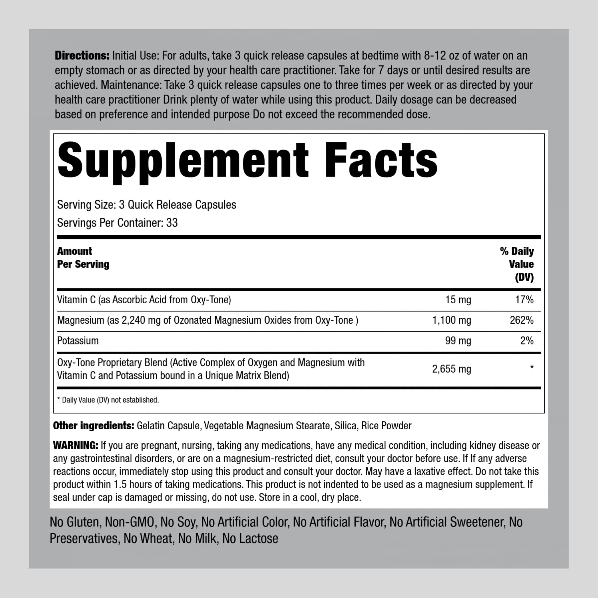 Foto 2 | Suplemento Piping Rock Colon Cleanse Oxy-tone 100 Cápsulas - Venta Internacional.