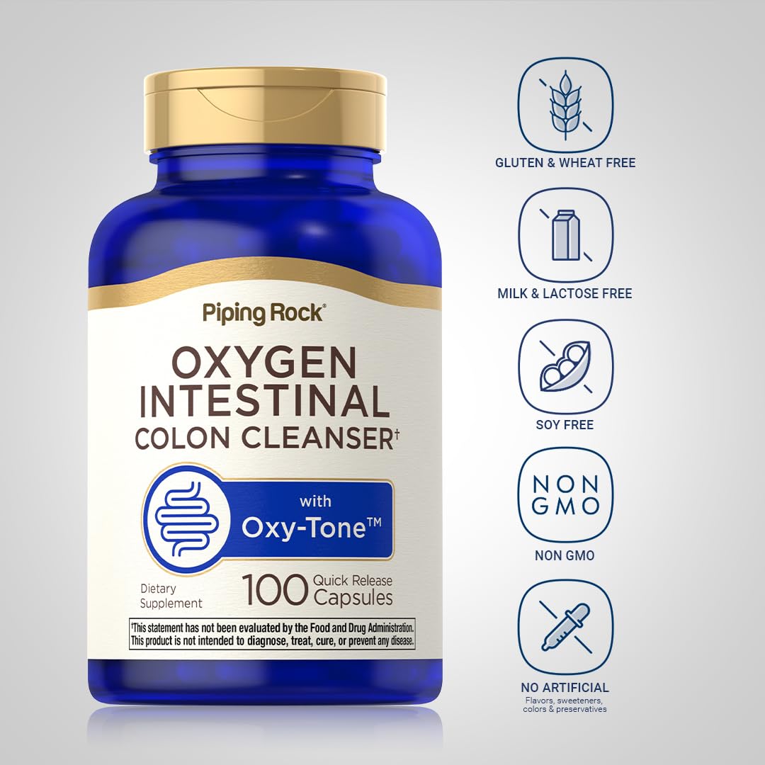 Foto 4 pulgar | Suplemento Piping Rock Colon Cleanse Oxy-tone 100 Cápsulas - Venta Internacional.
