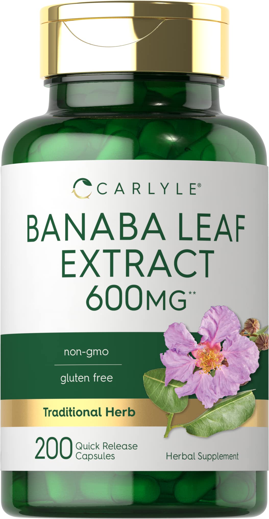 Suplemento De Extracto De Hoja De Banaba De Carlyle En Cápsulas, 600 Mg, 200 Unidades - Venta Internacional.