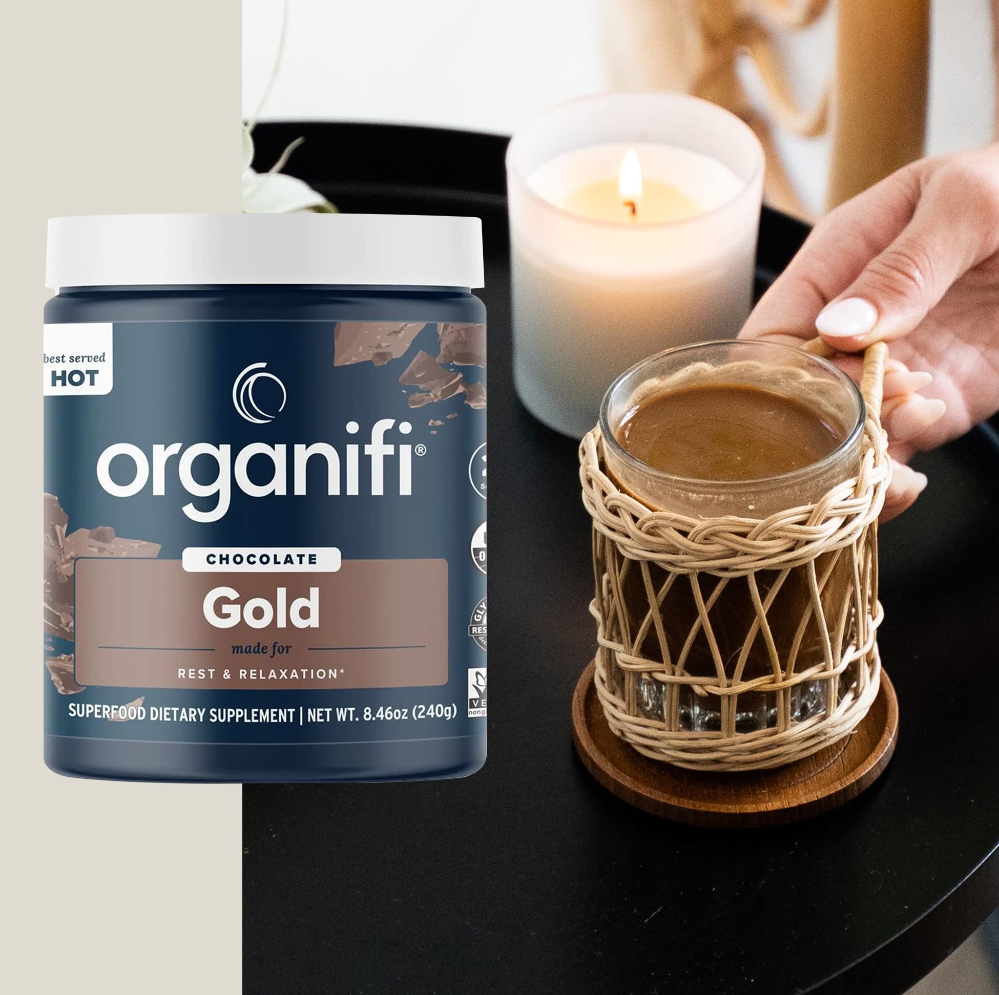 Foto 7 | Suplemento Organifi Gold Chocolate, Suministro Para 20 Días - Venta Internacional.