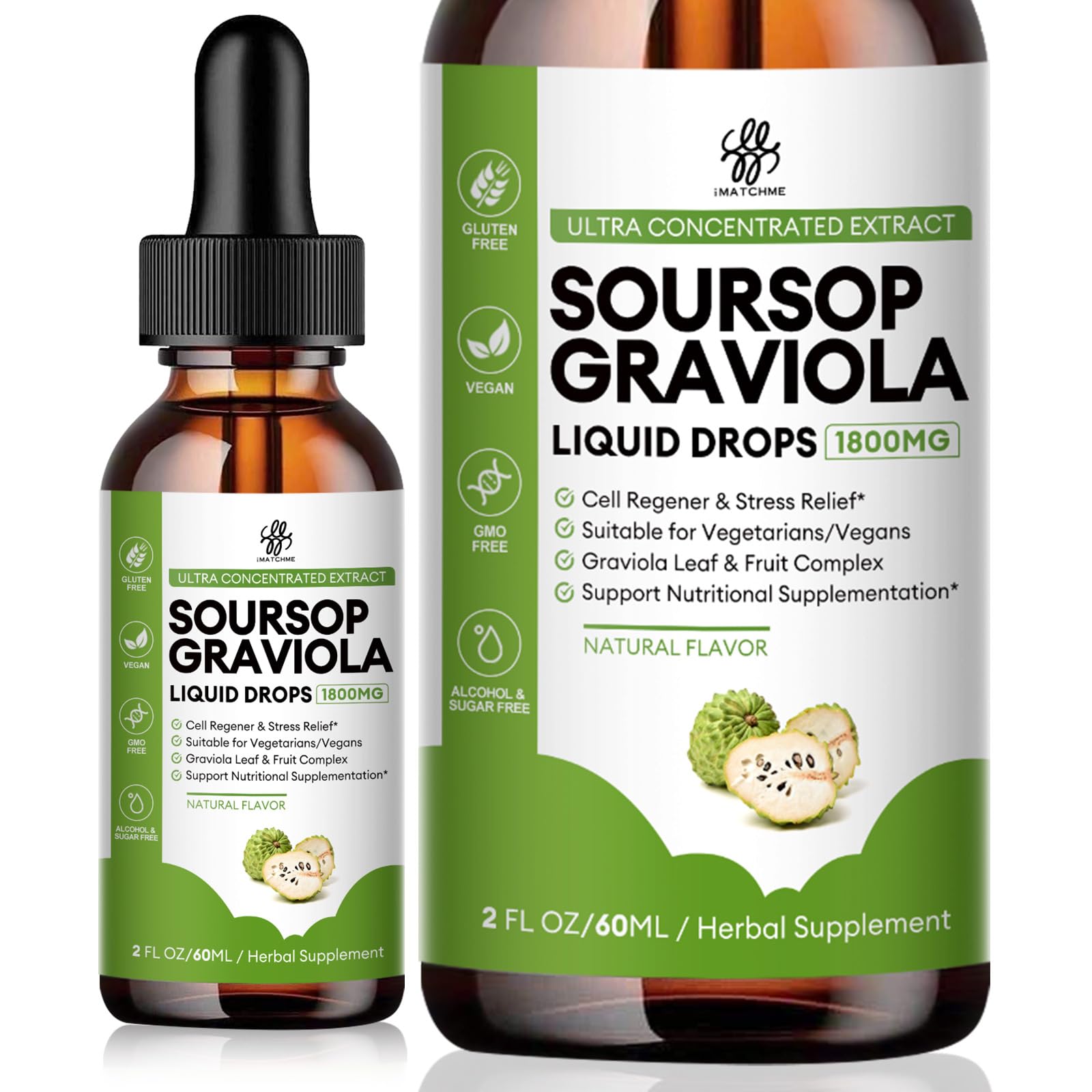 Suplemento Imatchme Gota Líquida De Guanábana Y Graviola, 60 Ml - Venta Internacional.