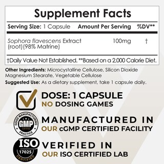 Foto 2 | Suplemento Nootropics Depot Matrine En Cápsulas De 100 Mg, 60 Unidades - Venta Internacional.