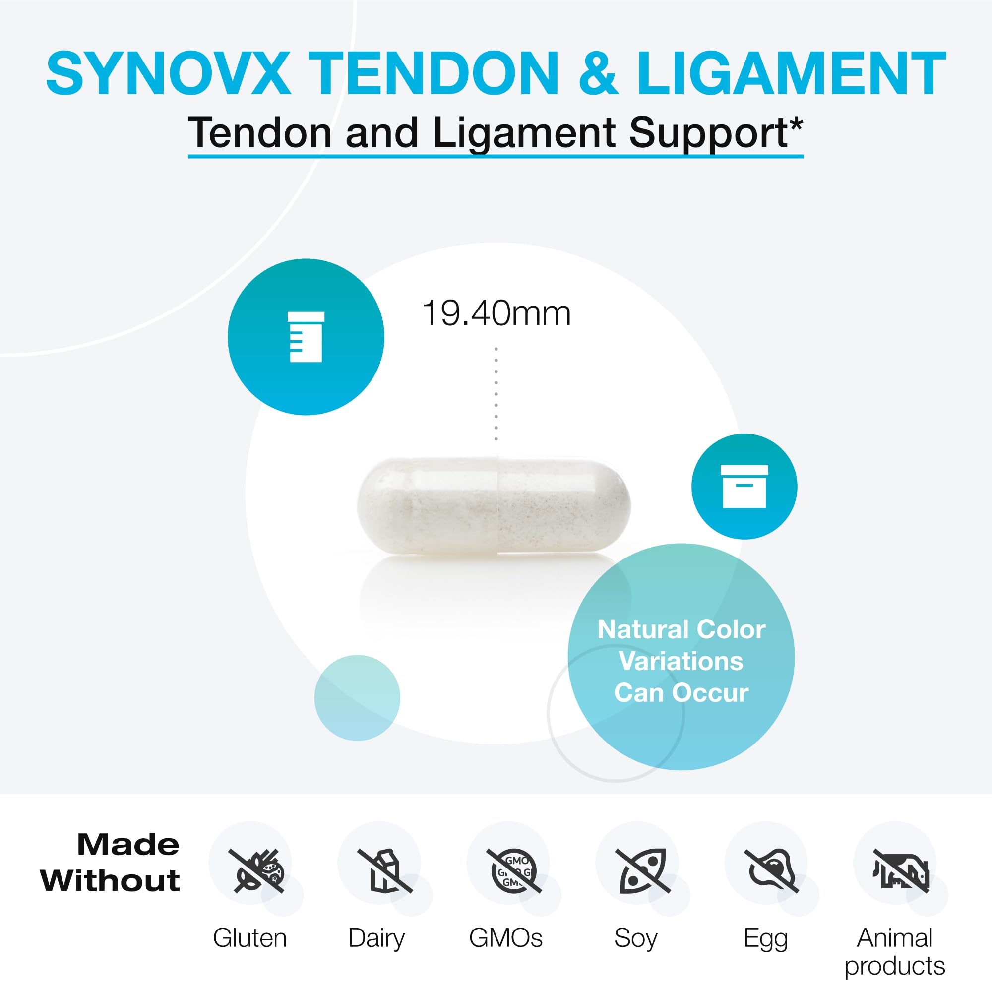 Foto 3 pulgar | Suplemento Xymogen Synovx Tendon & Ligament 60 Cápsulas - Venta Internacional