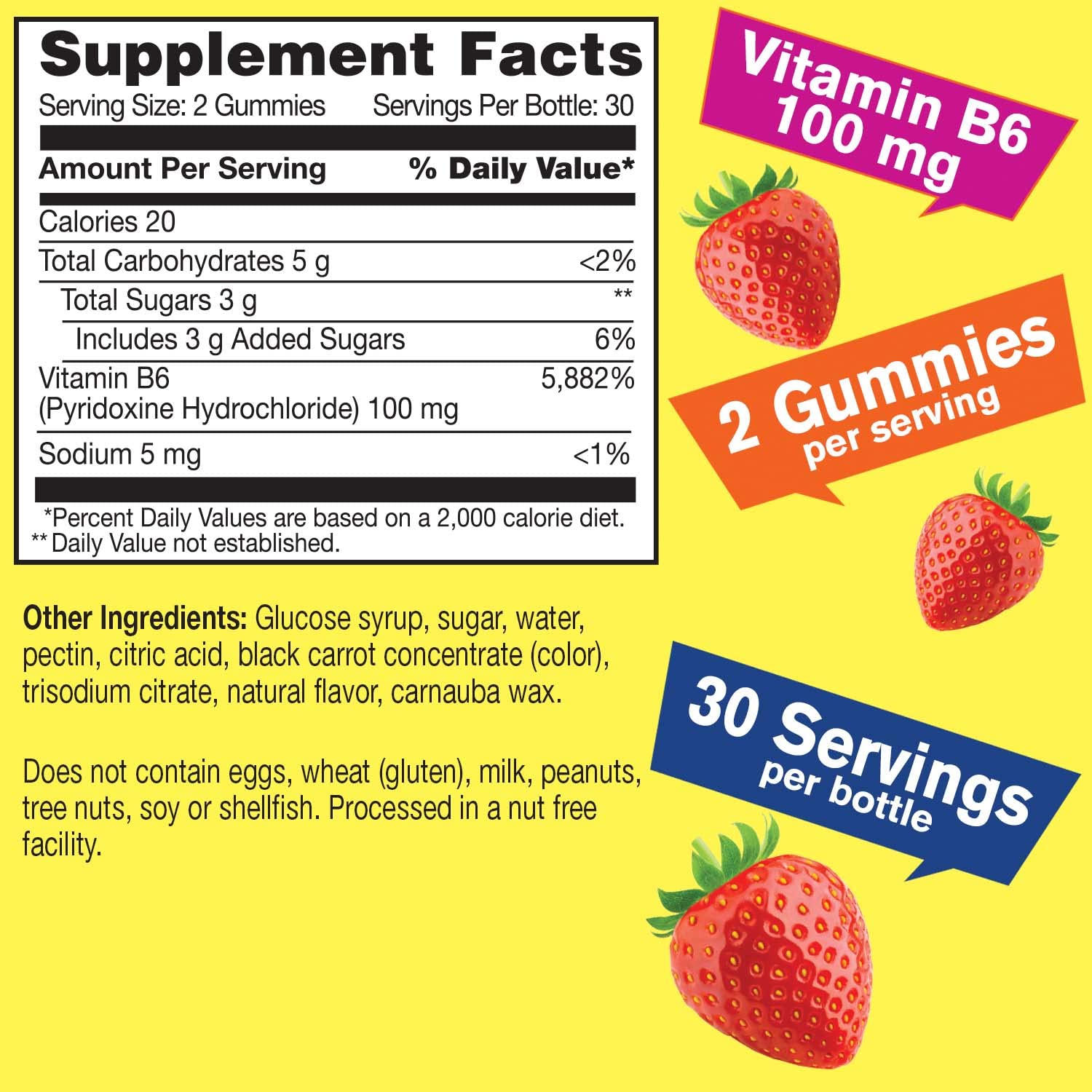 Foto 3 pulgar | Gomitas De Vitamina B6 Supplement Wellyeah, 100 Mg, 60 Unidades - Venta Internacional.