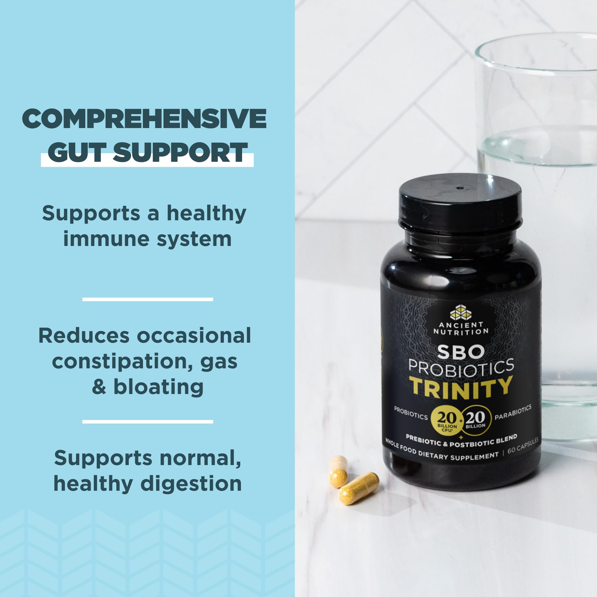 Foto 4 pulgar | Suplemento Ancient Nutrition Sbo Probiotic Trinity 60 Cápsulas - Venta Internacional.