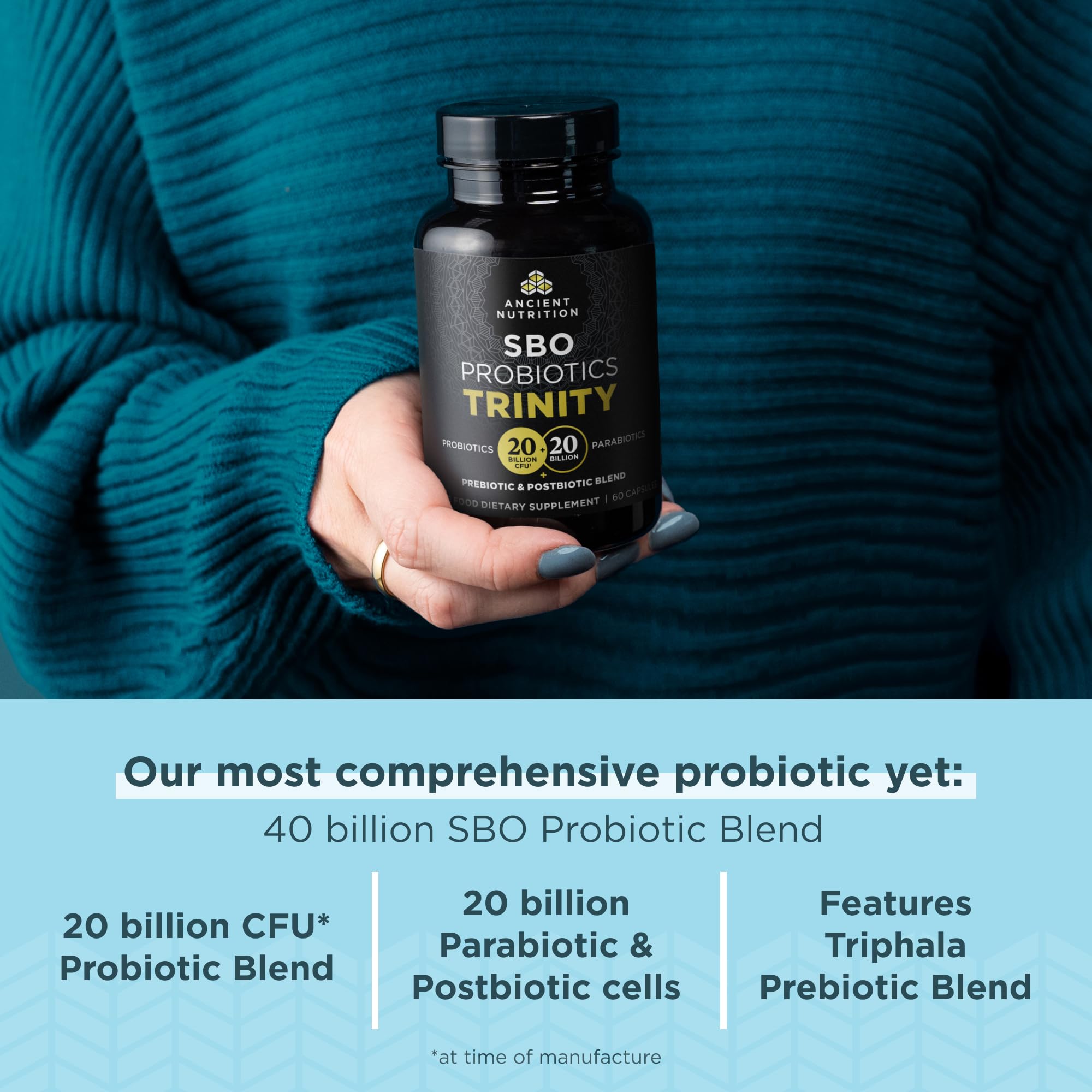 Foto 5 pulgar | Suplemento Ancient Nutrition Sbo Probiotic Trinity 60 Cápsulas - Venta Internacional.