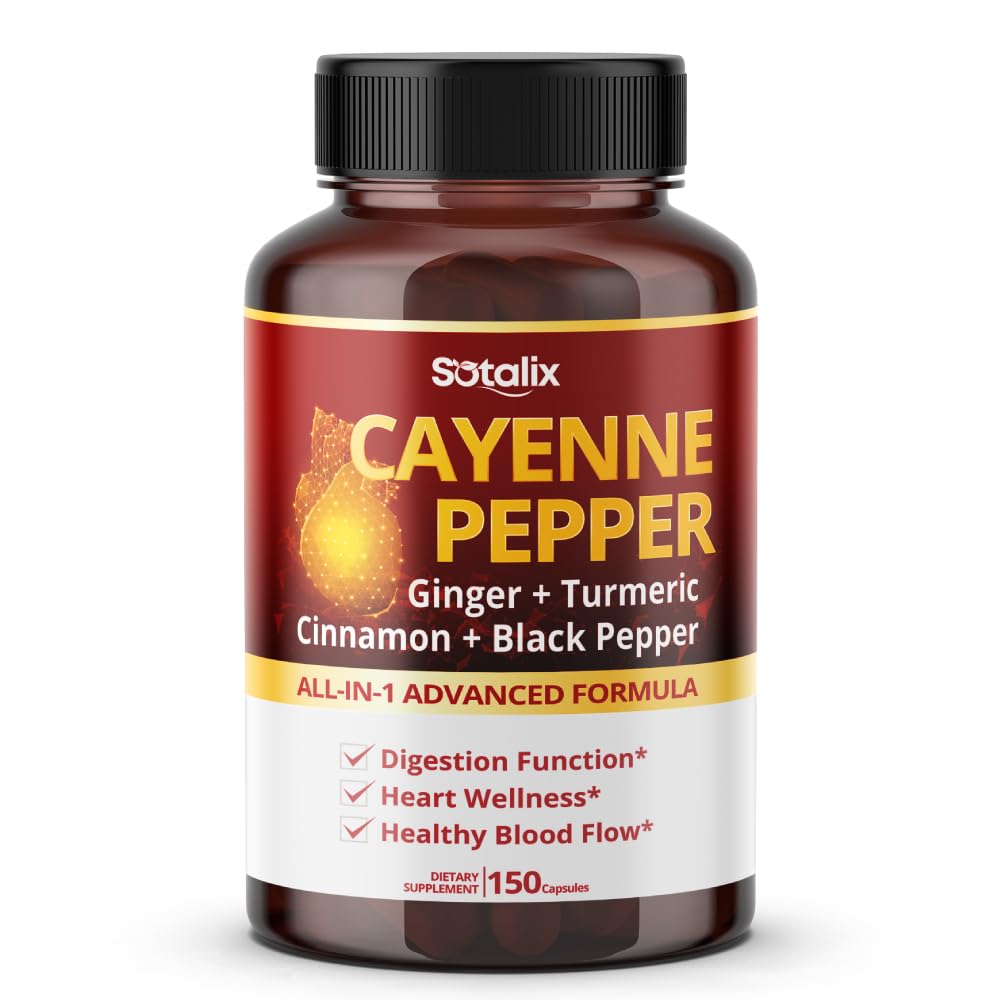 Suplemento Sotalix De Pimienta De Cayena De 17.200 Mg Con Jengibre Y Cúrcuma - Venta Internacional.