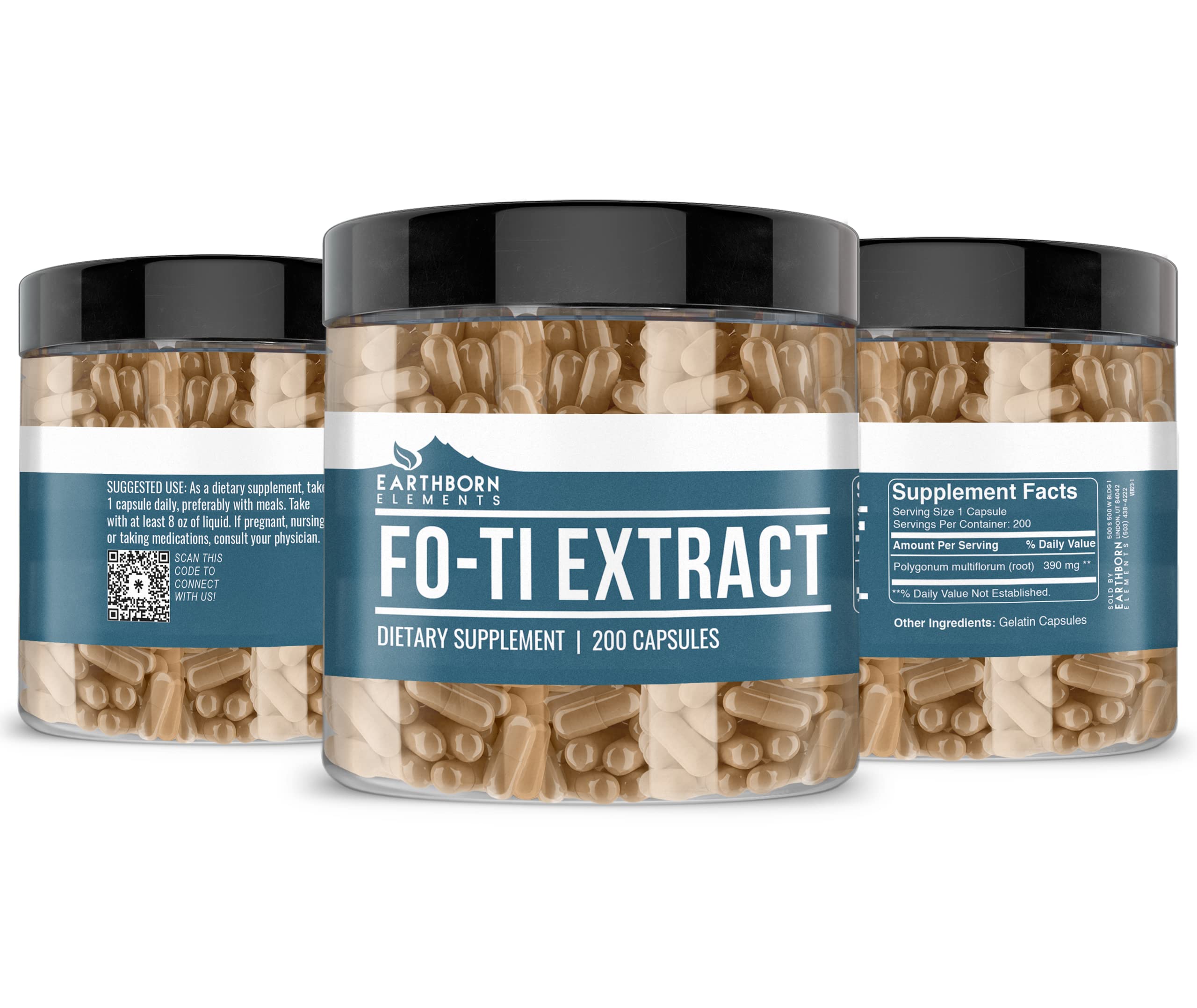 Foto 3 pulgar | Suplemento Earthborn Elements Fo-ti Extract 200 Cápsulas - Venta Internacional.