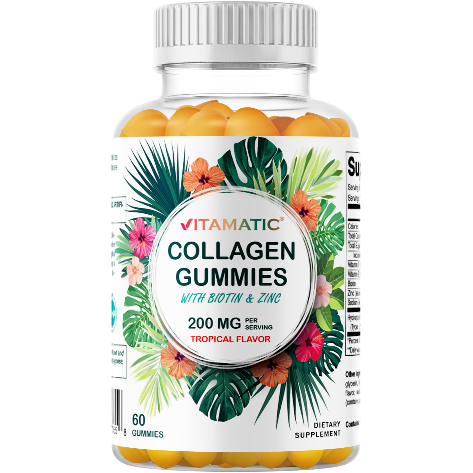 Foto 1 | Gomitas de Colágeno Hidrolizadas Vitamáticamente Con Vitamina C Zinc 200 Mg - Venta Internacional