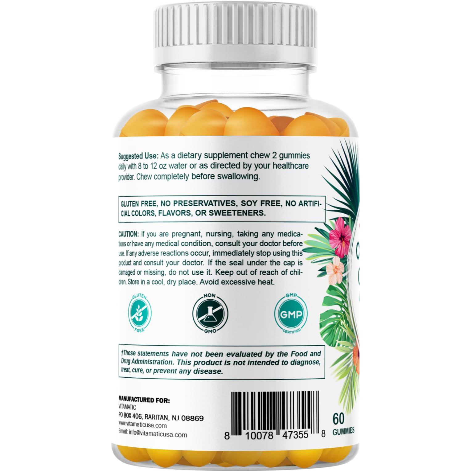 Foto 6 pulgar | Gomitas de Colágeno Hidrolizadas Vitamáticamente Con Vitamina C Zinc 200 Mg - Venta Internacional