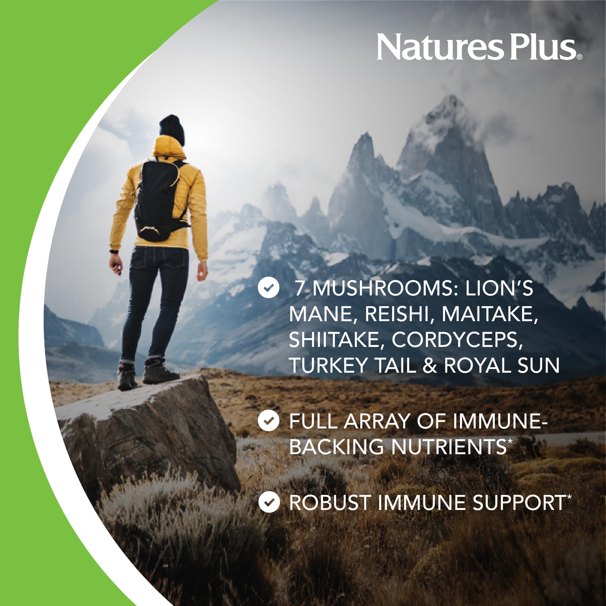 Foto 4 pulgar | Suplemento Natures Plus Immune Mushroom 60 Cápsulas - Venta Internacional