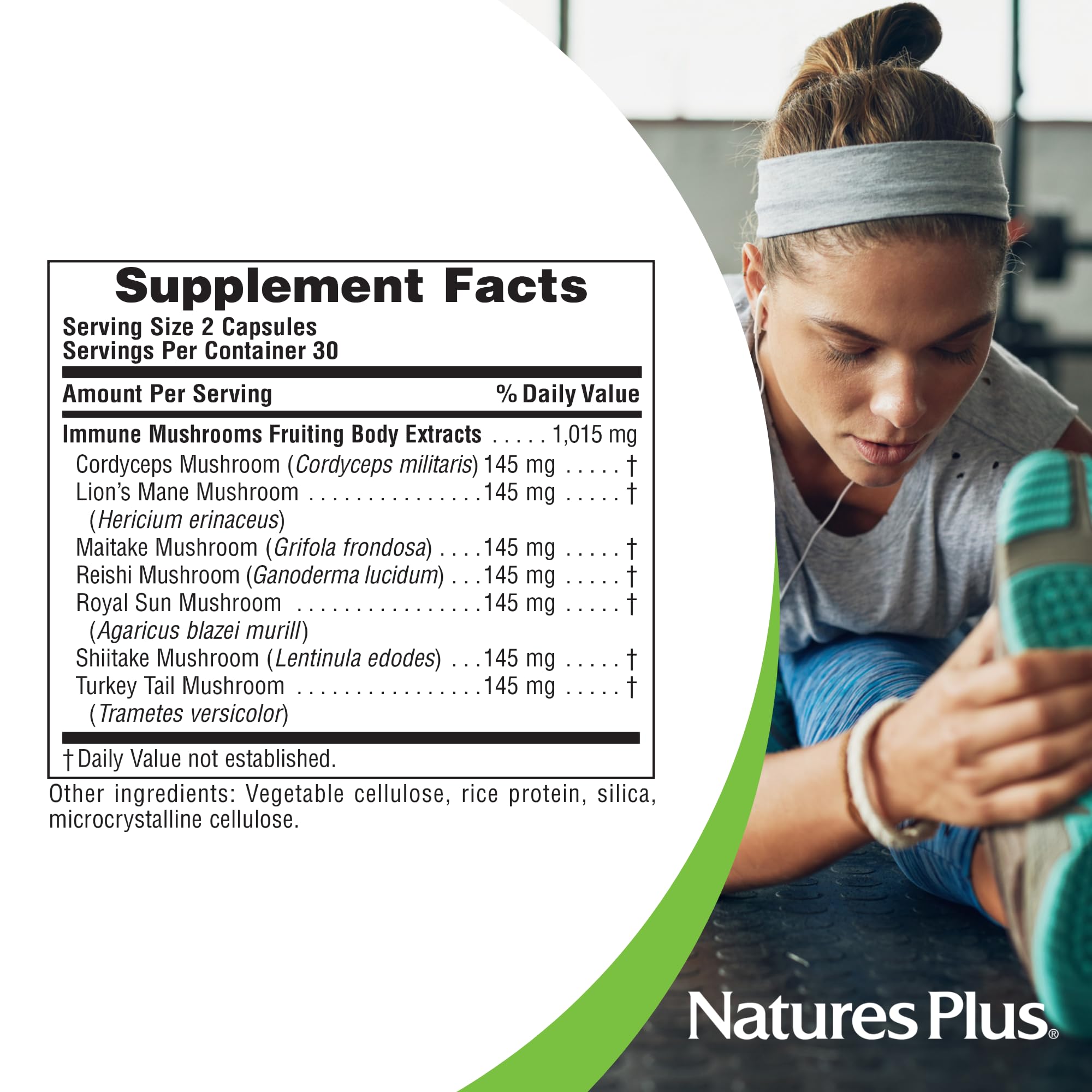 Foto 5 pulgar | Suplemento Natures Plus Immune Mushroom 60 Cápsulas - Venta Internacional