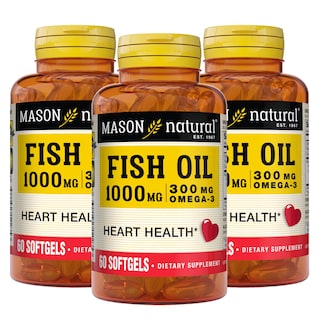 Foto 1 | Suplemento de Aceite de Pescado Mason Natural Omega-3 1000 mg 3 Frascos de 60 Cápsulas C/U - Venta Internacional