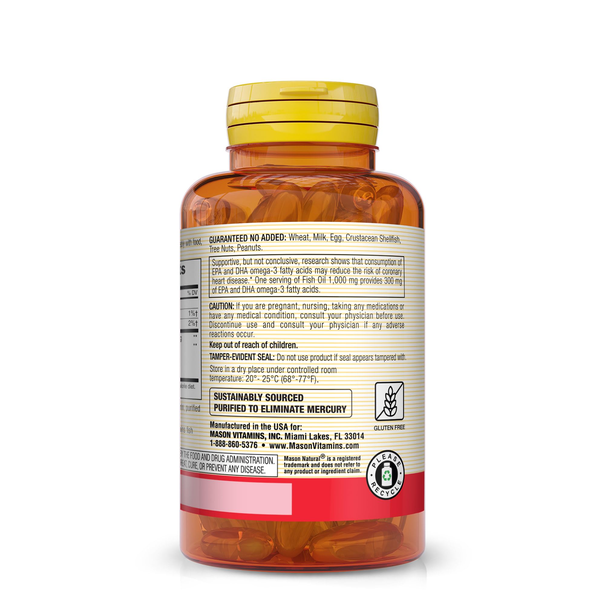 Foto 4 pulgar | Suplemento de Aceite de Pescado Mason Natural Omega-3 1000 mg 3 Frascos de 60 Cápsulas C/U - Venta Internacional