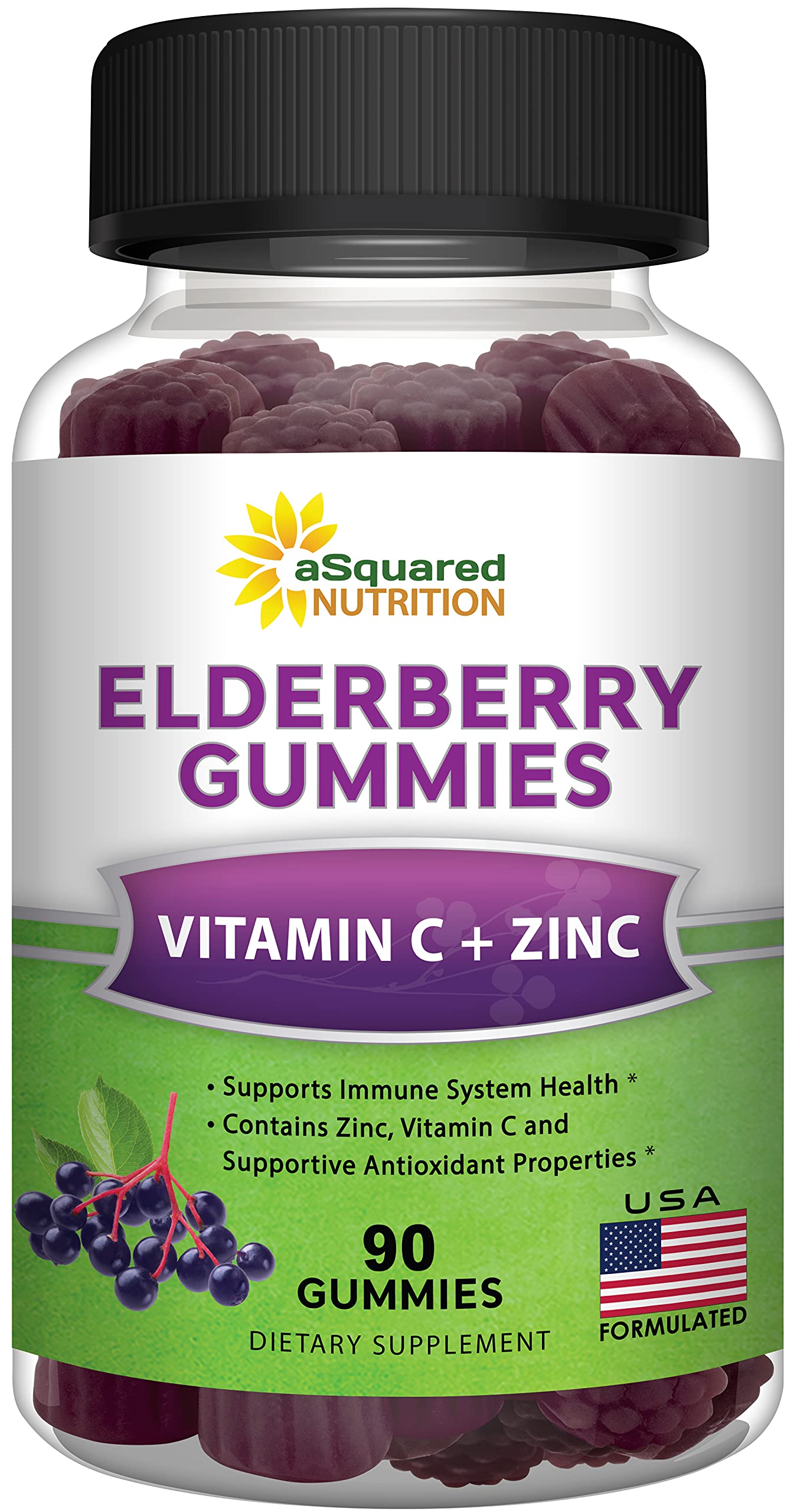 Foto 2 pulgar | Gomitas de Saúco Sambucus Supplement Asquare Nutrition 90 Unidades - Venta Internacional