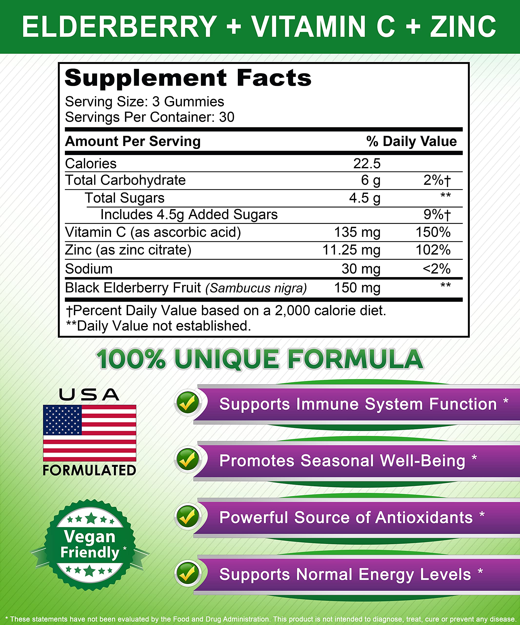 Foto 4 pulgar | Gomitas de Saúco Sambucus Supplement Asquare Nutrition 90 Unidades - Venta Internacional
