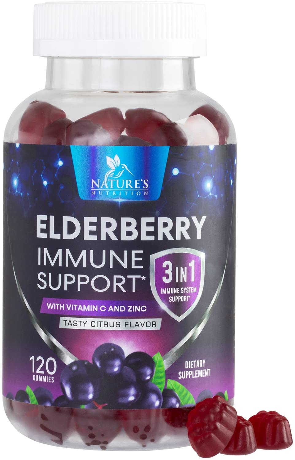 Gomitas Nature's Nutrition Sambucus Elderberry Immune 120 Gomitas - Venta Internacional