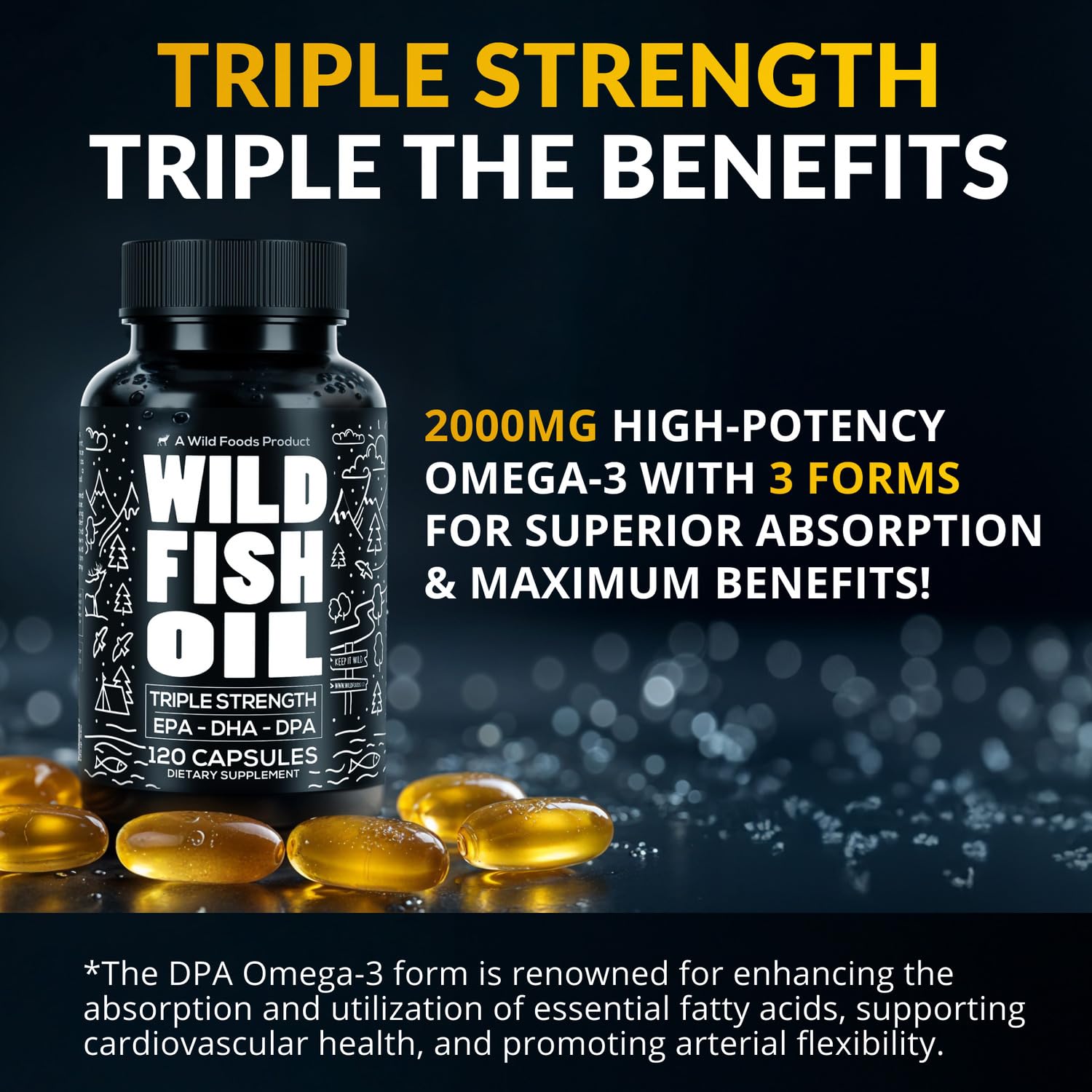 Foto 6 pulgar | Suplemento Aceite de Pescado Wild Foods Omega 3 120 Cápsulas 2 Piezas - Venta Internacional