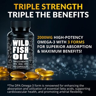 Foto 5 | Suplemento Aceite de Pescado Wild Foods Omega 3 120 Cápsulas 2 Piezas - Venta Internacional