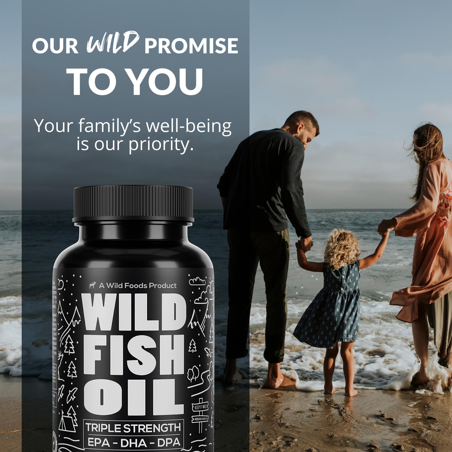 Foto 7 | Suplemento Aceite de Pescado Wild Foods Omega 3 120 Cápsulas 2 Piezas - Venta Internacional
