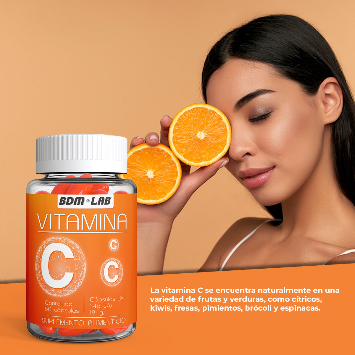 Foto 3 | Bdm Lab Vitamina C Suplemento Alimenticio 3x2 60 Cápsulas C/u Máxima Protección Inmunológica Y Energía Natural