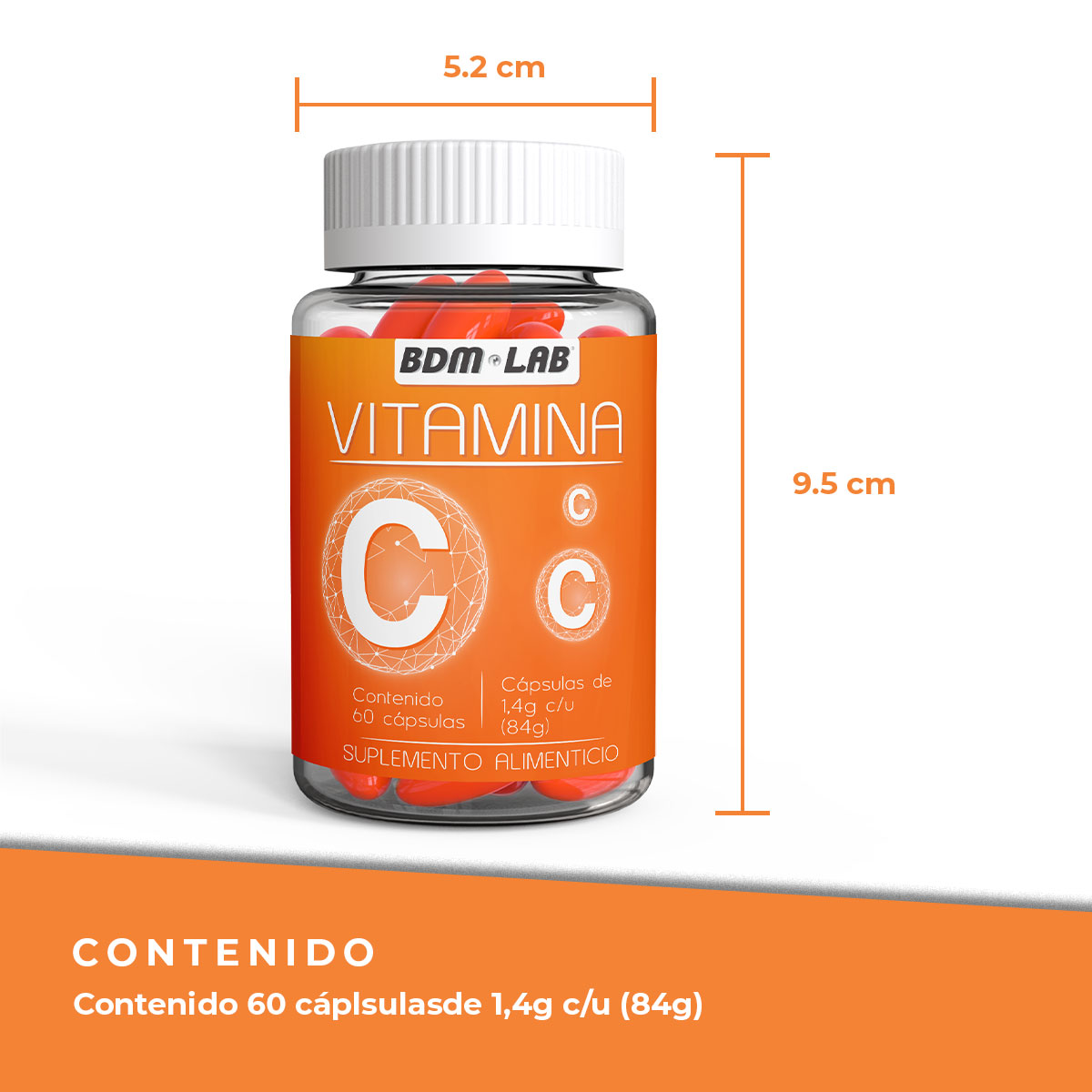 Foto 6 | Bdm Lab Vitamina C Suplemento Alimenticio 3x2 60 Cápsulas C/u Máxima Protección Inmunológica Y Energía Natural
