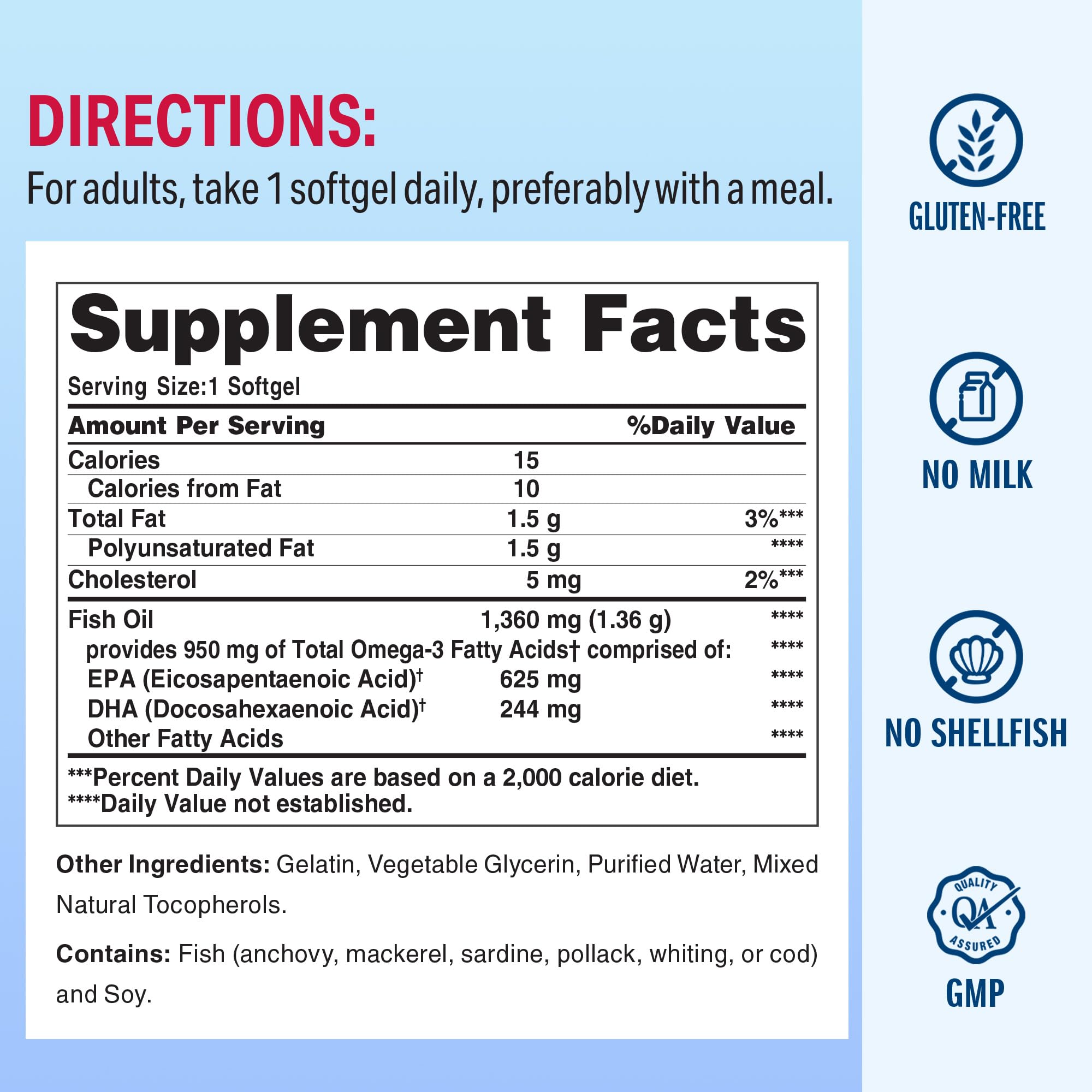 Foto 3 pulgar | Suplemento de Aceite de Pescado Omega 3 de Triple Potencia Vitamin World - Venta Internacional