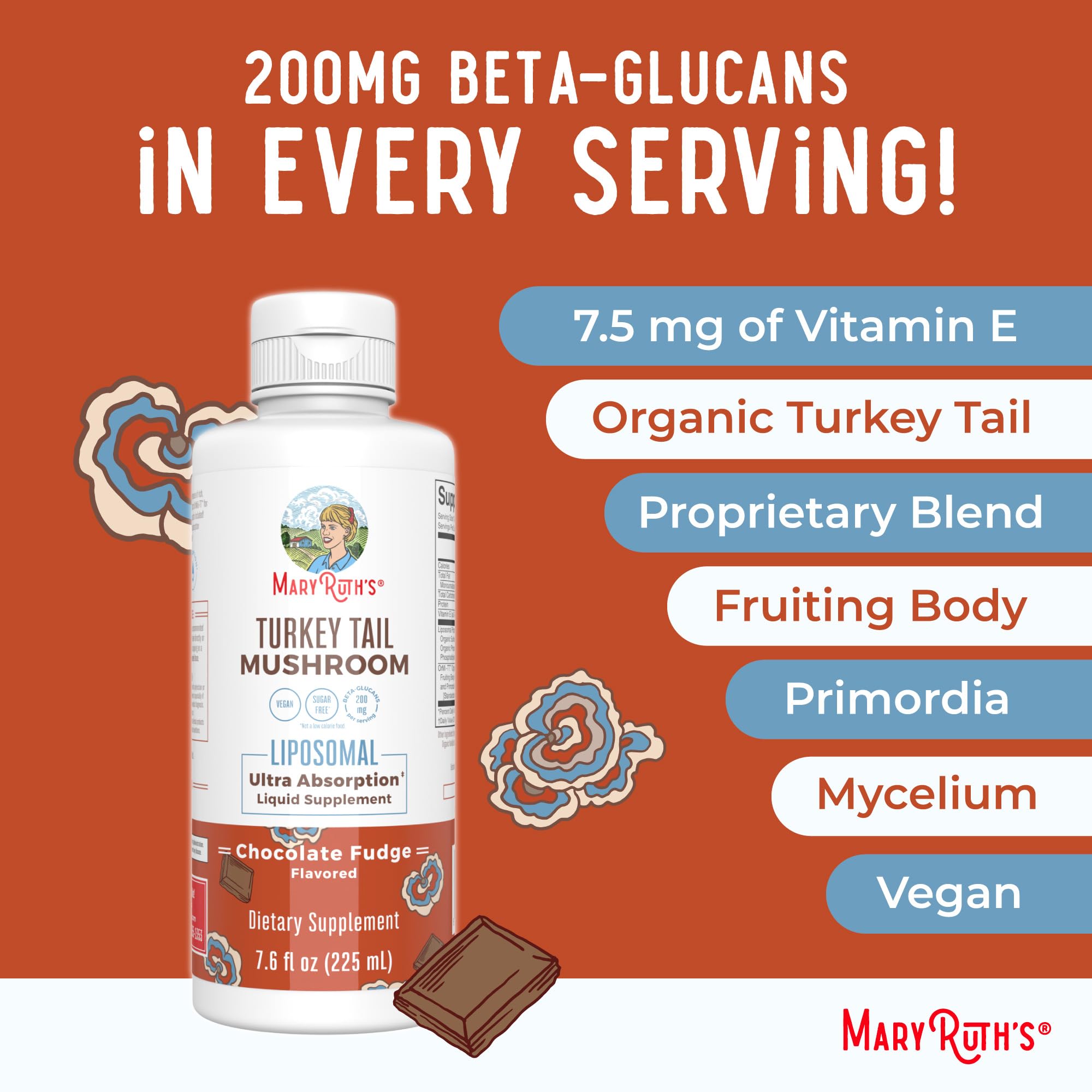 Foto 7 | Suplemento Maryruth Organics Con Forma De Cola De Pavo, 200 Mg - Venta Internacional.