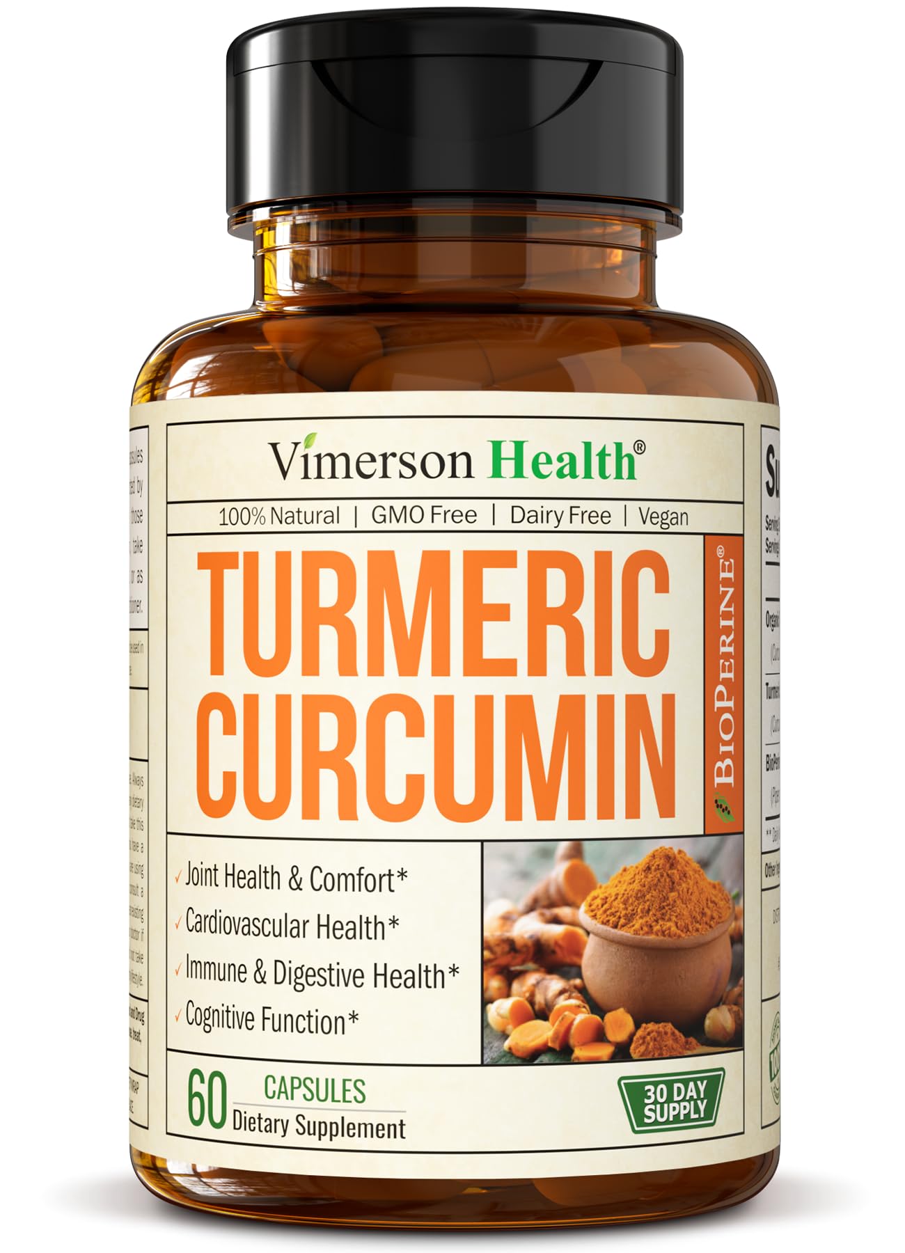 Foto 2 pulgar | Suplemento De Cúrcuma Y Curcumina De Vimerson Health 1200 Mg Con Bioperina - Venta Internacional.