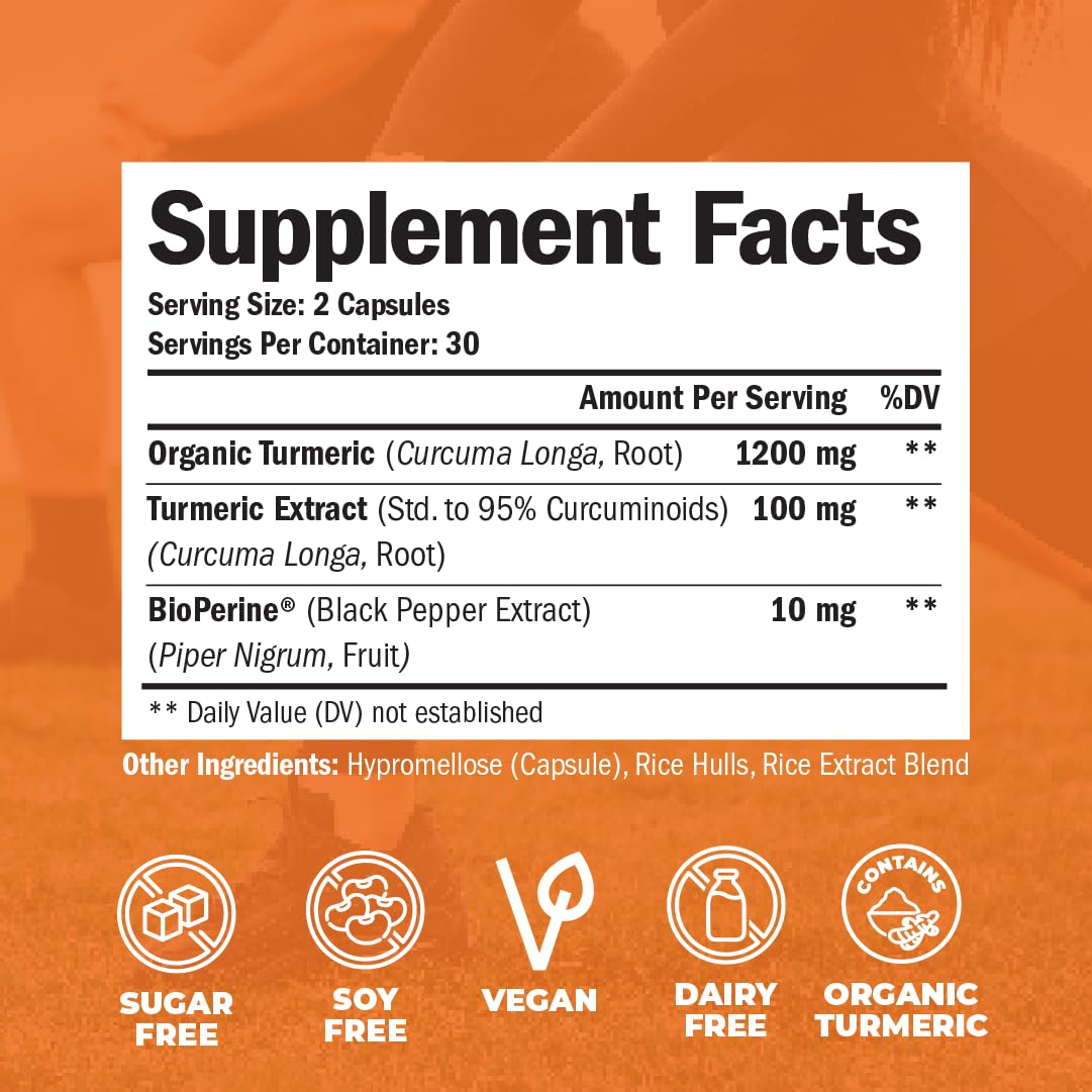 Foto 4 pulgar | Suplemento De Cúrcuma Y Curcumina De Vimerson Health 1200 Mg Con Bioperina - Venta Internacional.