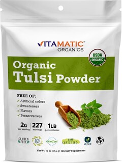 Foto 1 | Polvo Orgánico De Tulsi (albahaca Sagrada) Vitamatic 454 G - Venta Internacional.