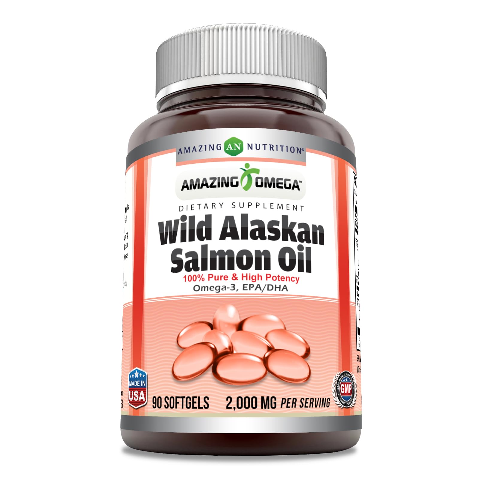 Foto 2 pulgar | Suplemento Amazing Omega Wild Alaskan Salmon Oil 2000 mg 90 Softgels - Venta Internacional