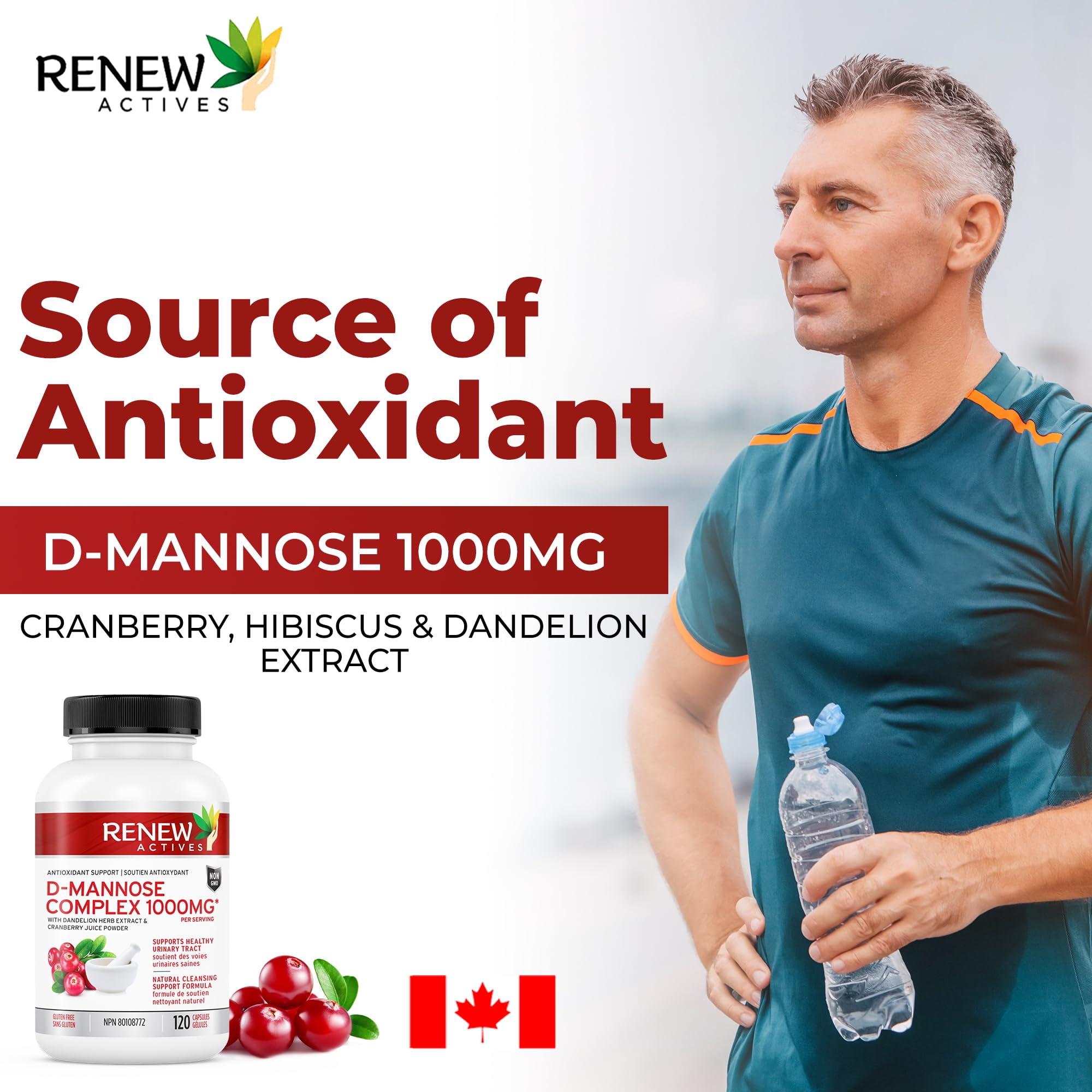 Foto 6 pulgar | Cápsulas Supplement Renew Actives De D-manosa Y Arándano Rojo De 1000 Mg - Venta Internacional.
