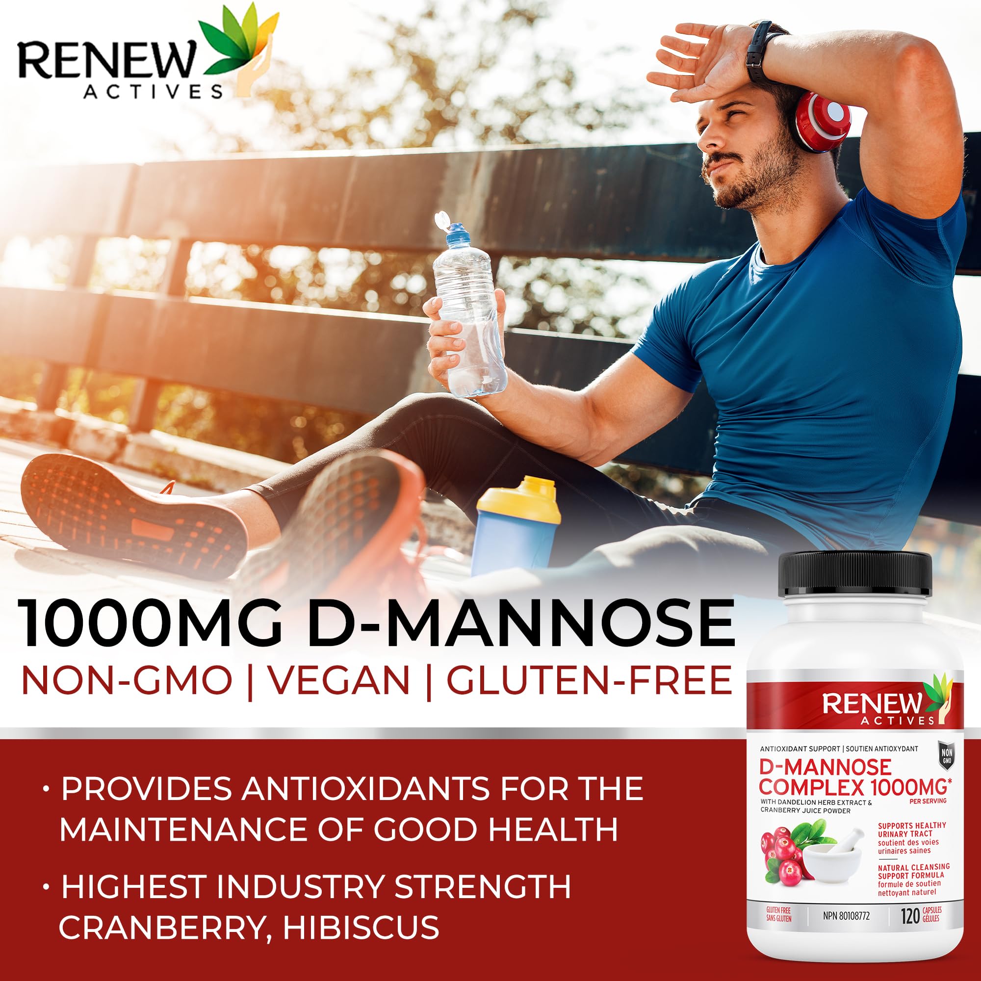 Foto 8 pulgar | Cápsulas Supplement Renew Actives De D-manosa Y Arándano Rojo De 1000 Mg - Venta Internacional.