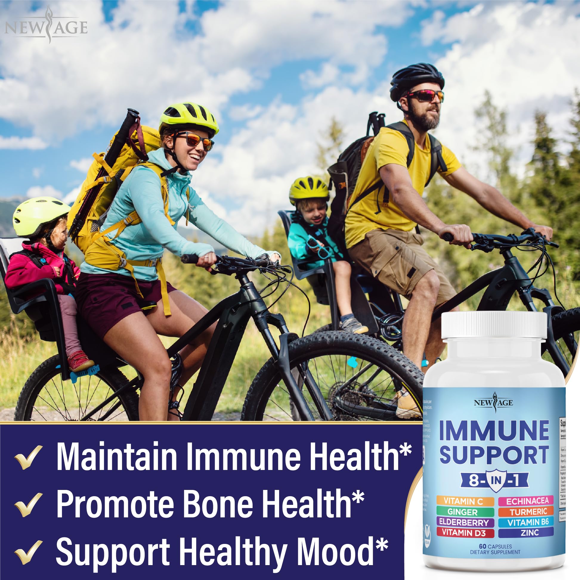 Foto 5 pulgar | Suplemento New Age 8 En 1 Immune Support 120 Cápsulas X 2 - Venta Internacional.