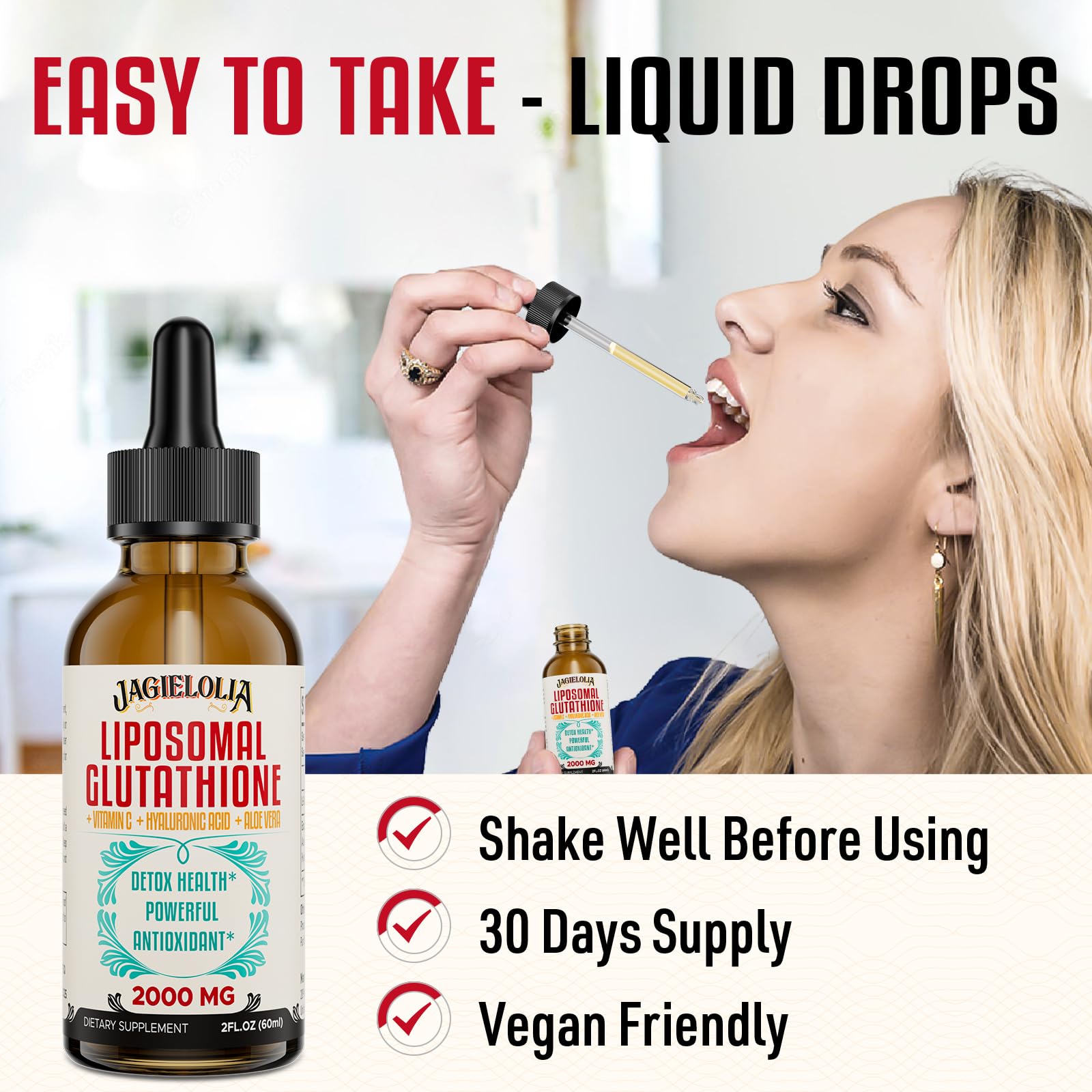 Foto 3 | Suplemento De Glutatión Liposomal Jagielolia 2000 Mg 60 Ml - Venta Internacional.