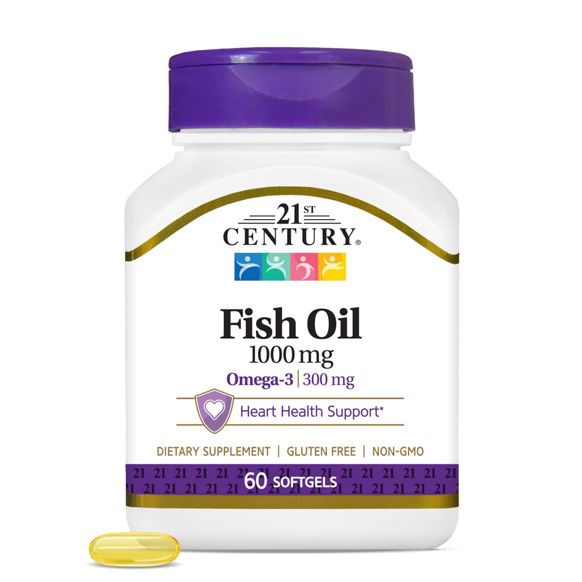 Foto 2 pulgar | Cápsulas Blandas de Aceite de Pescado 21st Century 1000 mg 60 Softgels Paquete de 3 - Venta Internacional