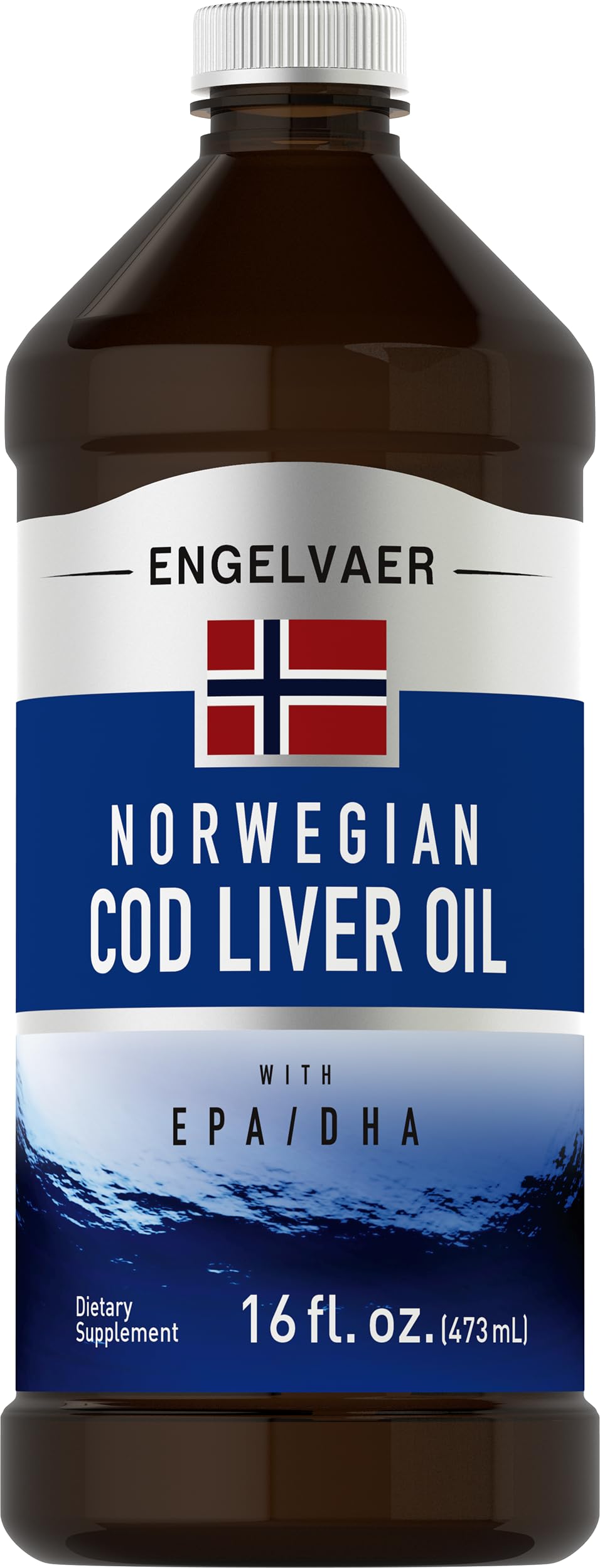 Foto 1 | Suplemento Líquido de Aceite de Hígado de Bacalao Piping Rock 473 ml con Epa y Dha - Venta Internacional