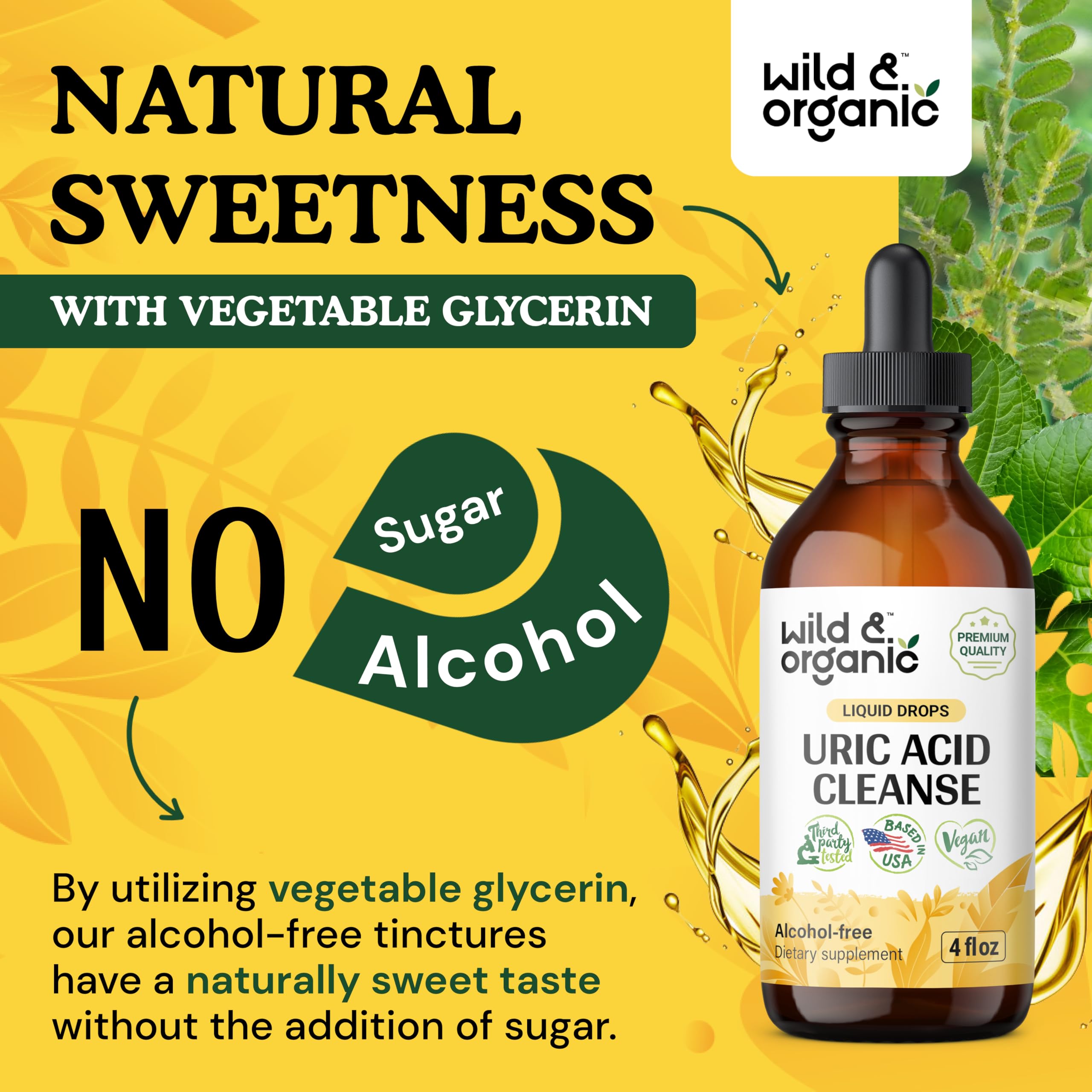 Foto 7 pulgar | Líquido Limpiador de Ácido Úrico En Gotas Wild & Organic 118 Ml - Venta Internacional