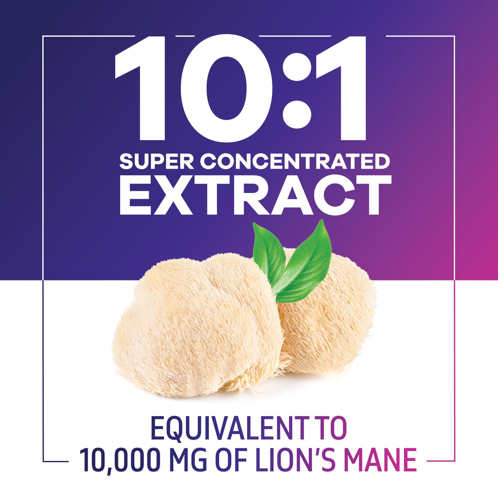 Foto 4 pulgar | Suplemento Lions Mane Mushroom, 10,000 mg 60 Cápsulas - Venta Internacional.