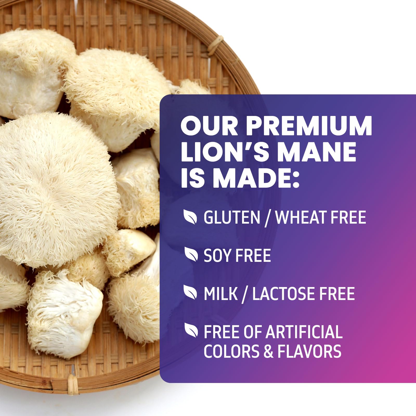 Foto 7 pulgar | Suplemento Lions Mane Mushroom, 10,000 mg 60 Cápsulas - Venta Internacional.