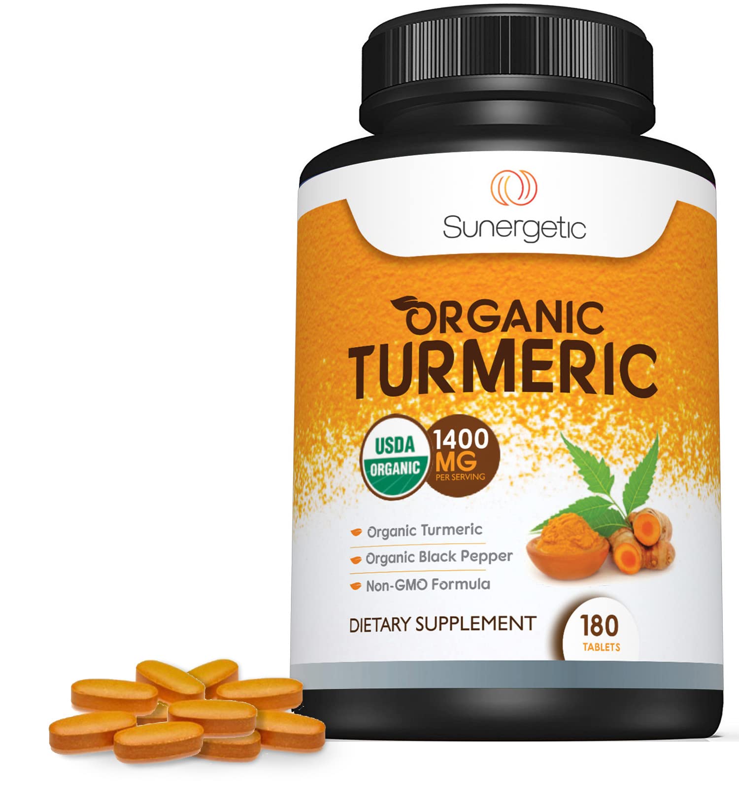 Foto 7 pulgar | Suplemento Cúrcuma Orgánica Sunergetic 1400 Mg con Pimienta Negra - Venta Internacional