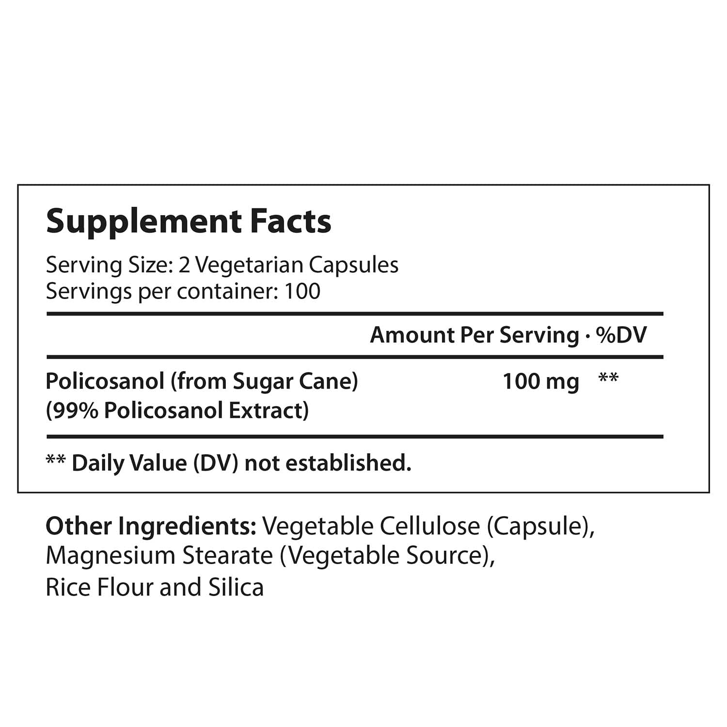 Foto 3 pulgar | Suplemento Longlifenutri Policosanol 100 Mg 200 Cápsulas - Venta Internacional.