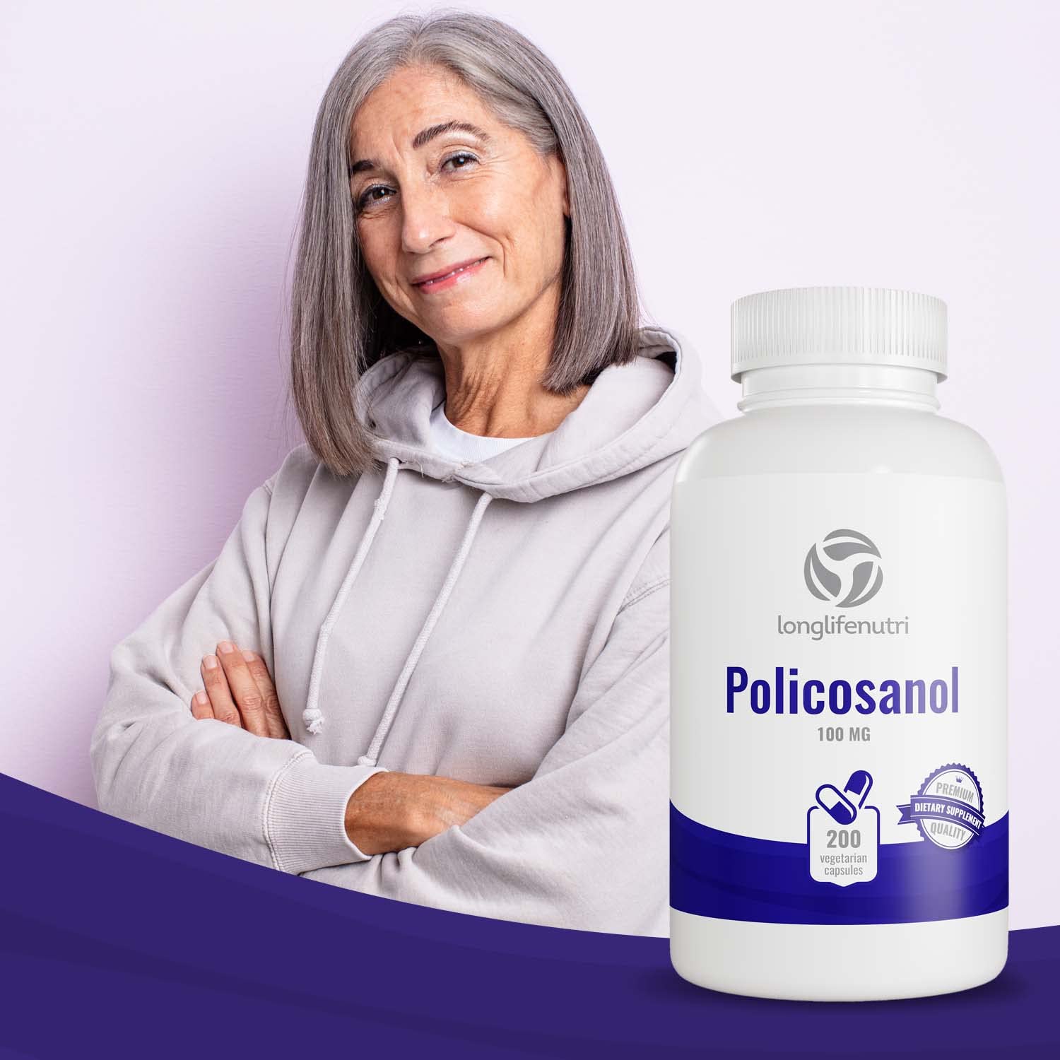 Foto 4 pulgar | Suplemento Longlifenutri Policosanol 100 Mg 200 Cápsulas - Venta Internacional.