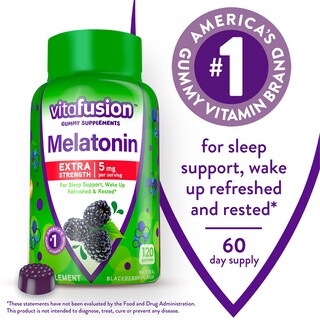Foto 2 | Gomitas Vitafusión Extra Strength Vitamins De Melatonina 5 Mg 120 Unidades - Venta Internacional