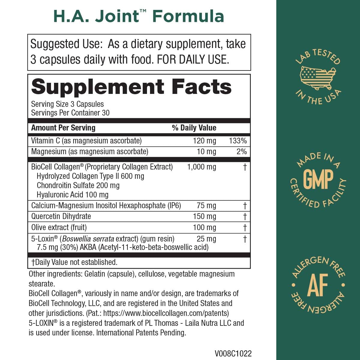 Foto 2 | Suplemento Purity Products Ha Joint Fórmula 90 Cápsulas - Venta Internacional