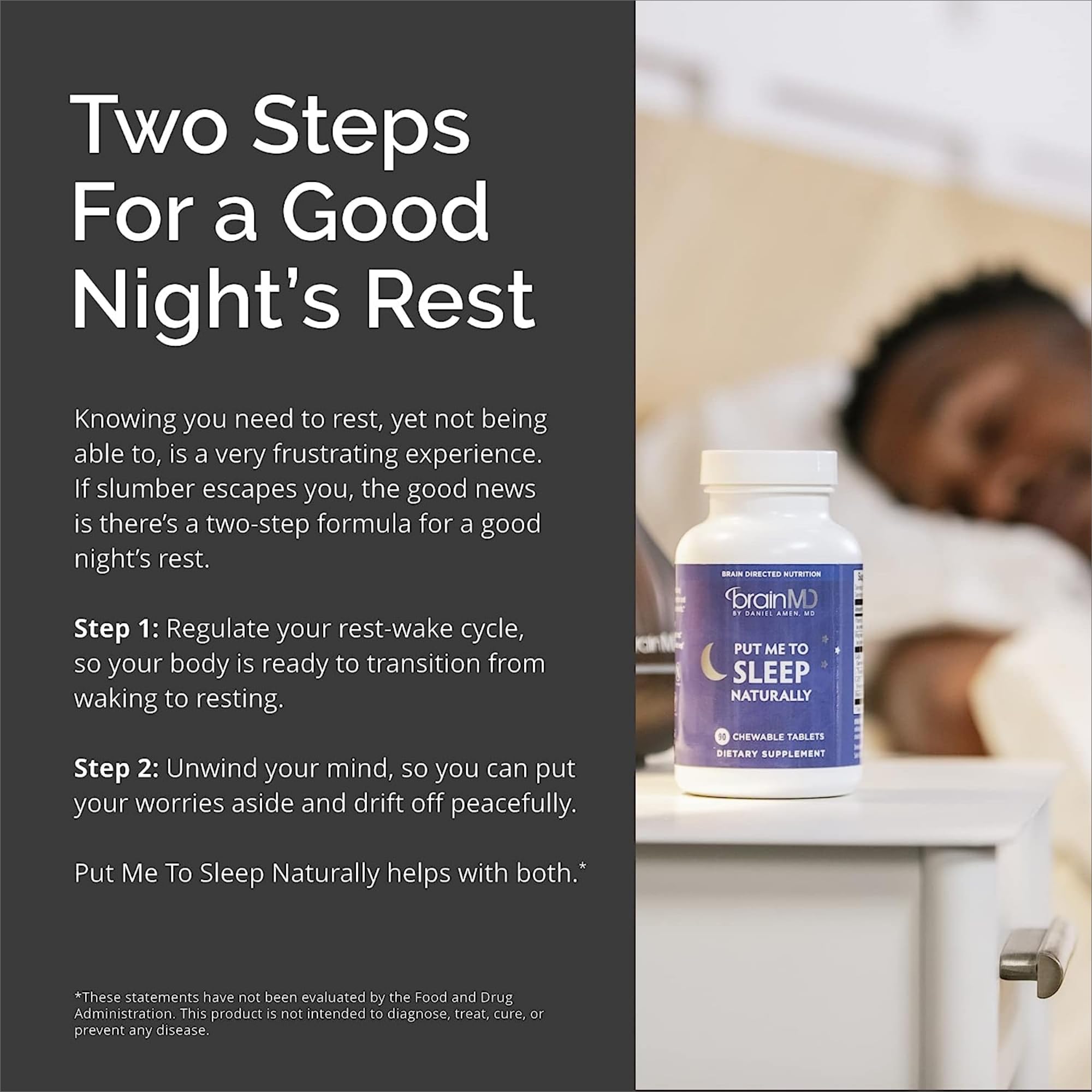 Foto 6 pulgar | Suplemento Brainmd Put Me To Sleep Naturally 90 Tabletas X2 - Venta Internacional.