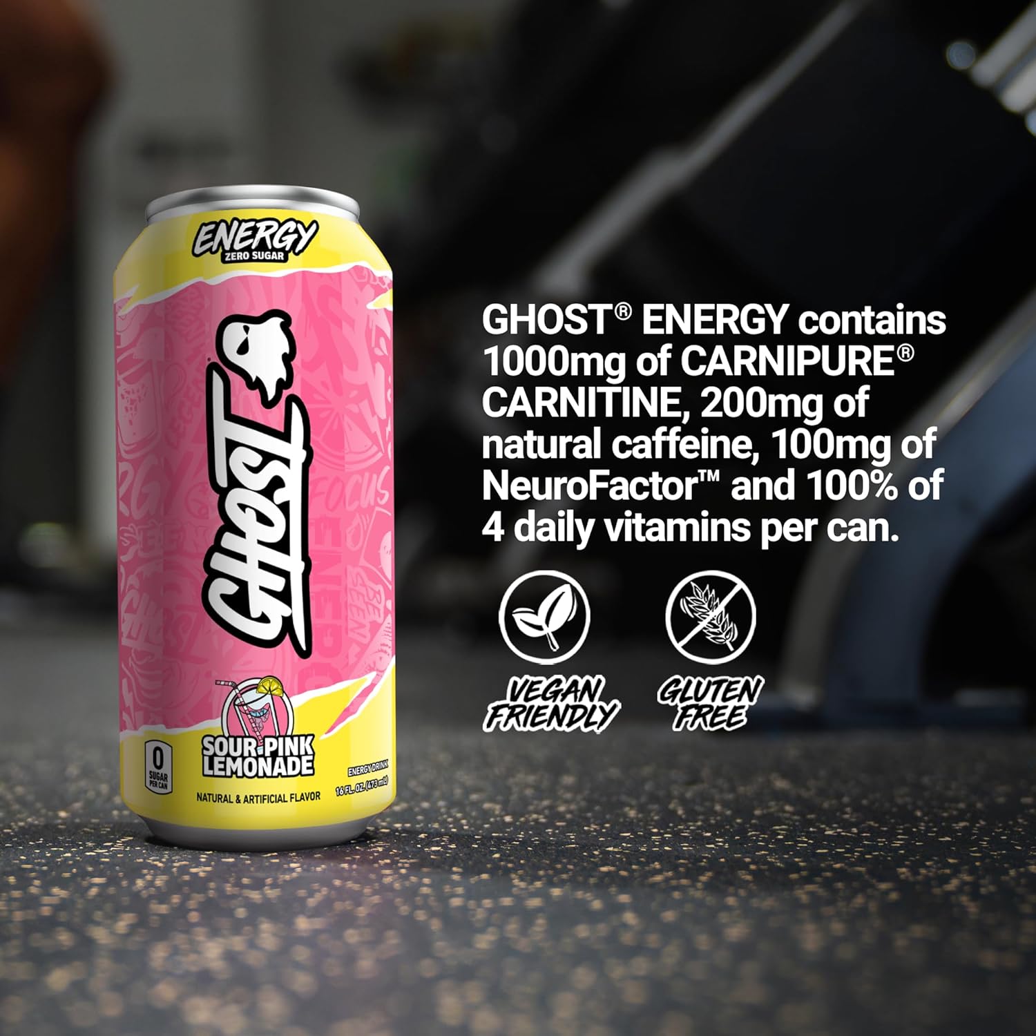 Foto 6 pulgar | Ghost Energy Bebida Energética 16 Onz 12 Pack Sour Pink Lemonade