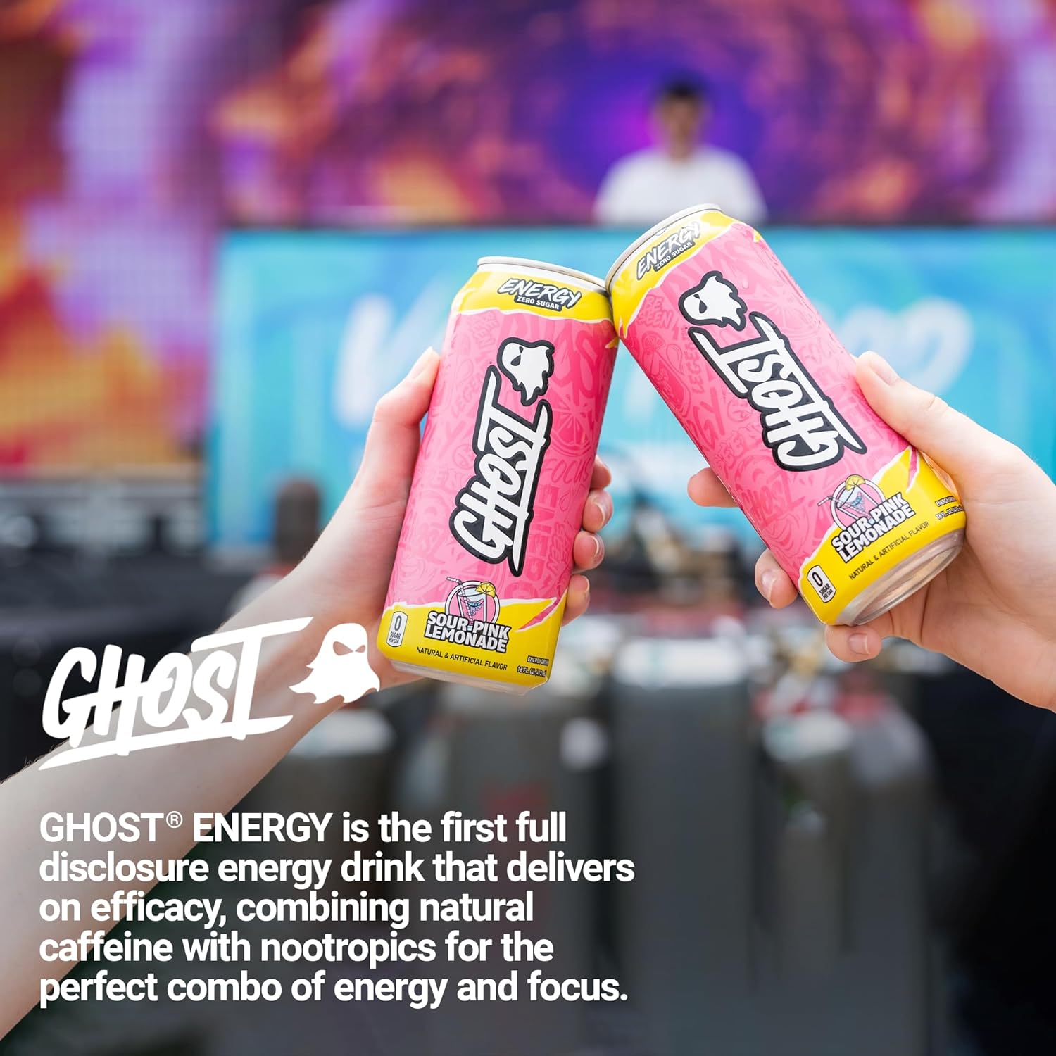 Foto 7 pulgar | Ghost Energy Bebida Energética 16 Onz 12 Pack Sour Pink Lemonade